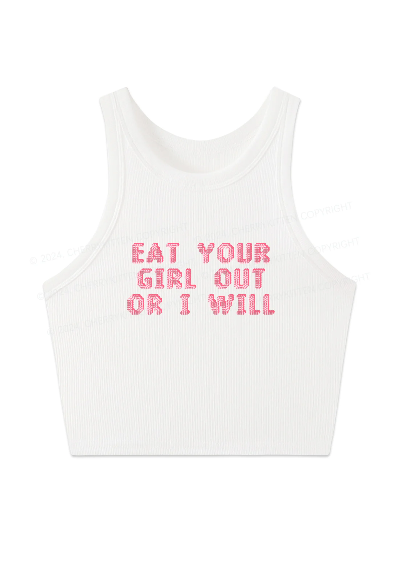 Eat Your Girl Out Y2K Crop Tank Top Cherrykitten - Image 3