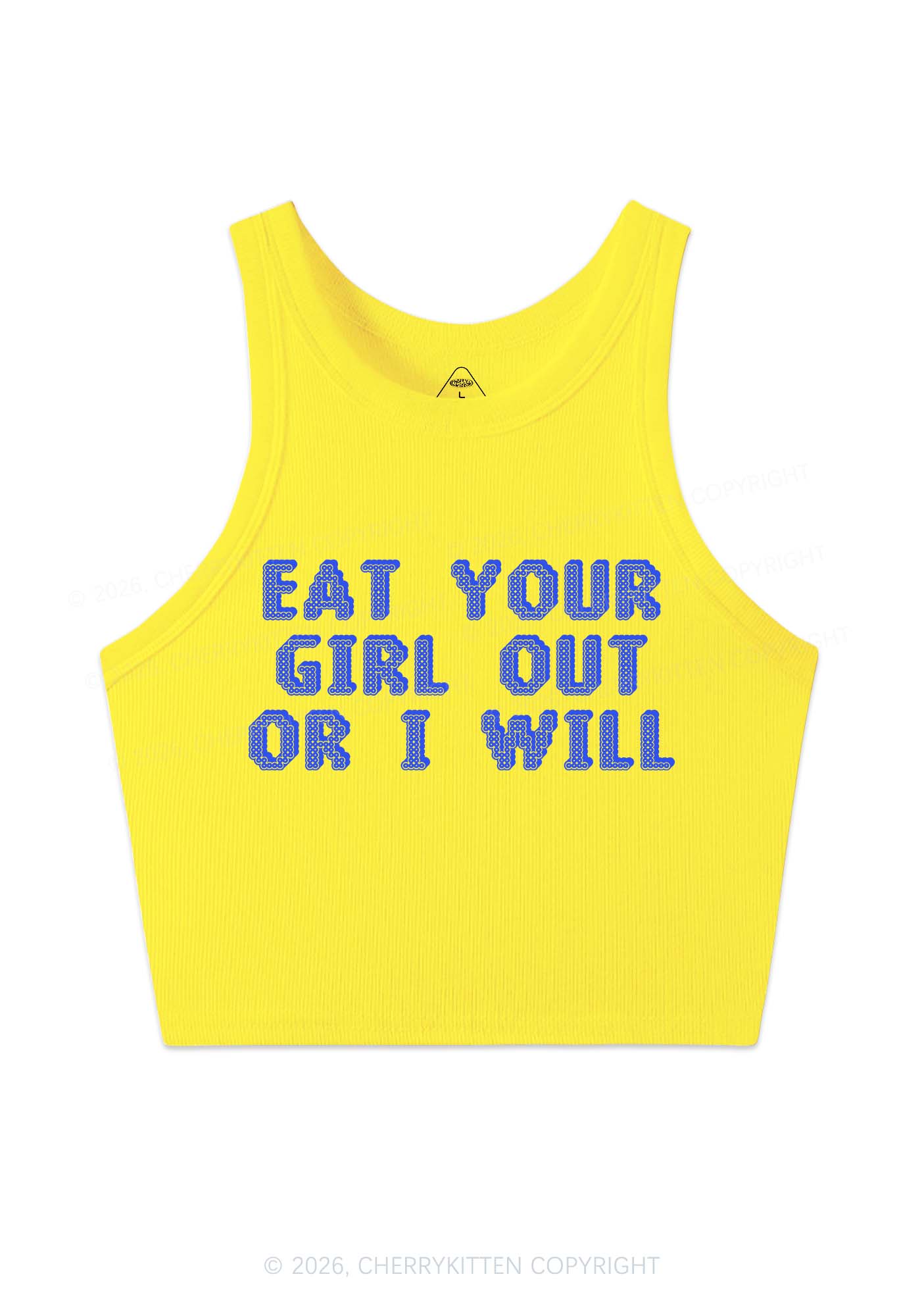Eat Your Girl Out Y2K Crop Tank Top Cherrykitten - Image 6