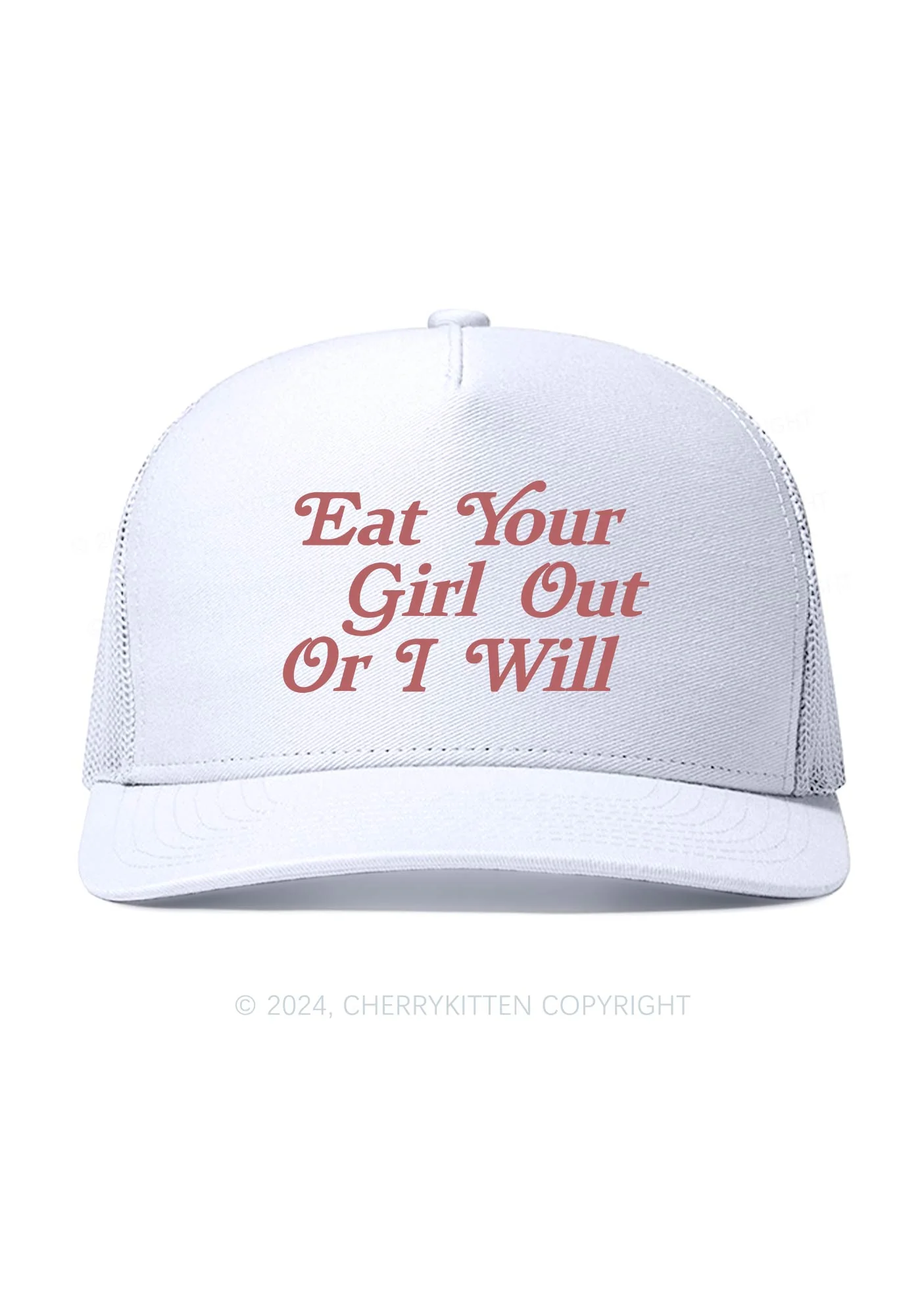 Eat Your Girl Out Y2K Trucker Mesh Hat Cherrykitten - Image 2