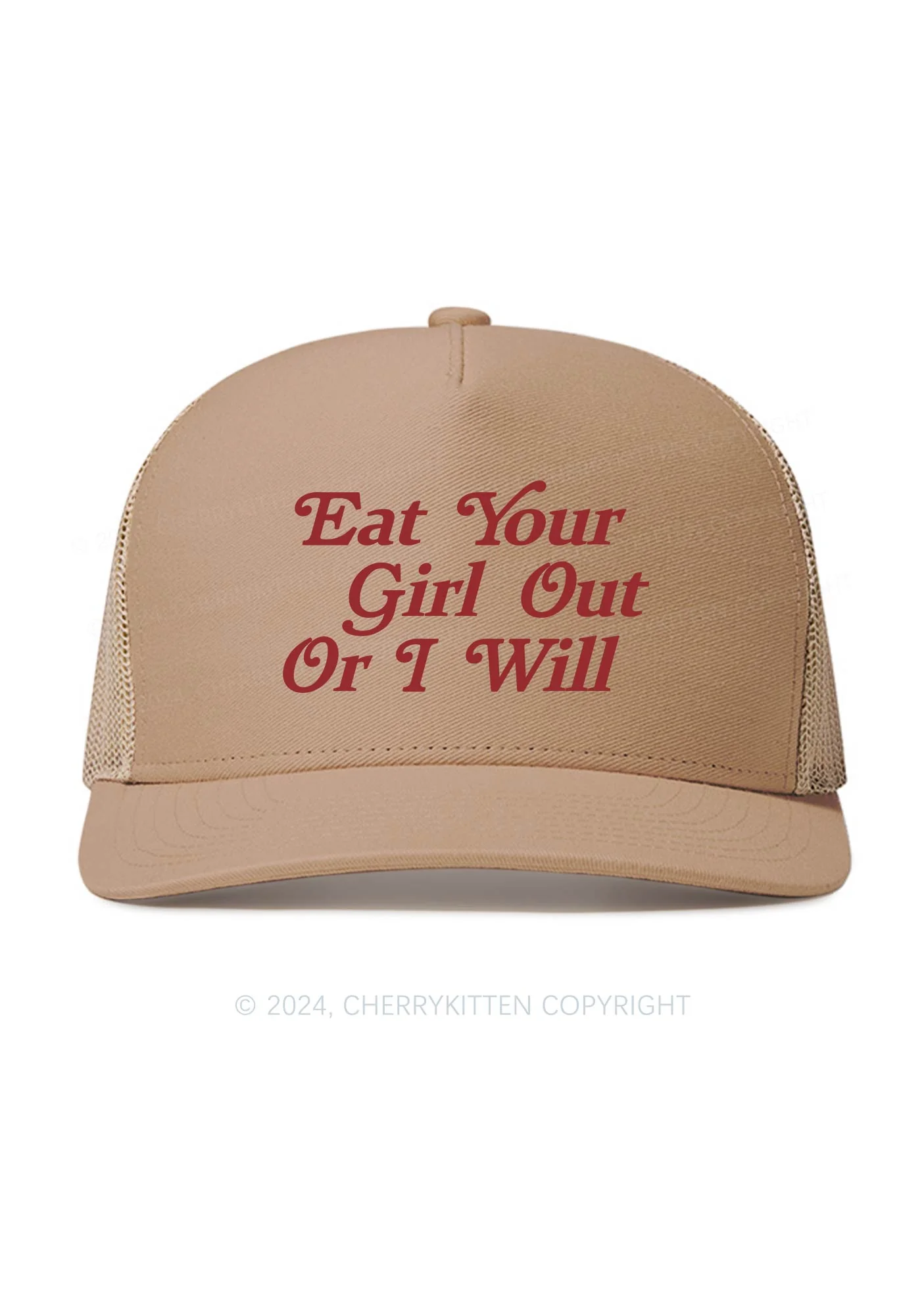 Eat Your Girl Out Y2K Trucker Mesh Hat Cherrykitten - Image 3