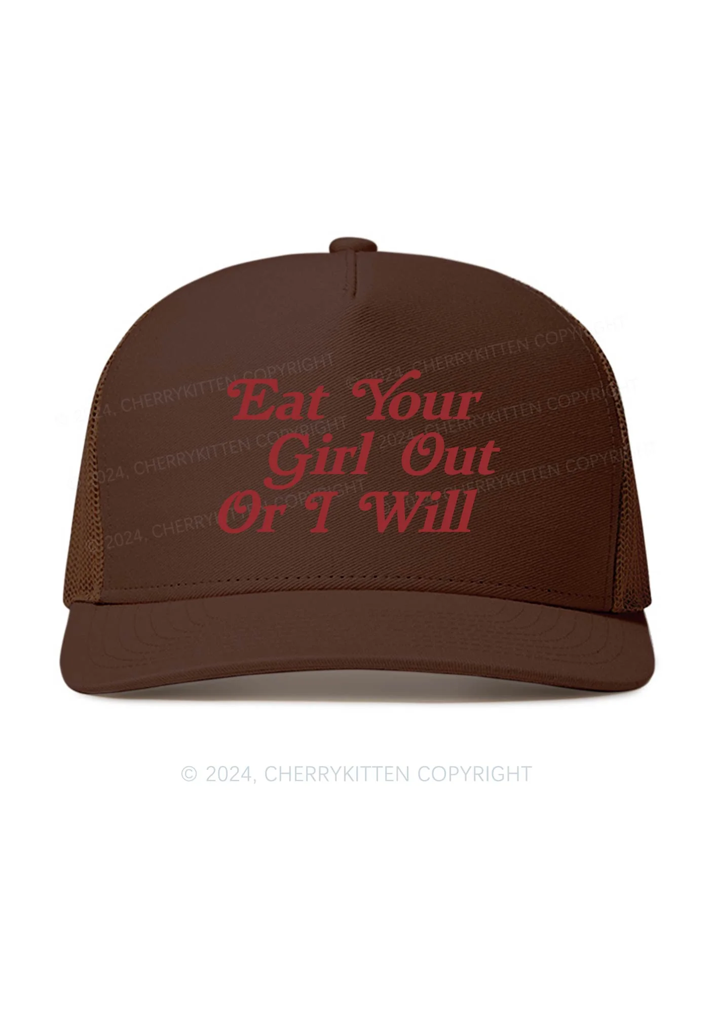 Eat Your Girl Out Y2K Trucker Mesh Hat Cherrykitten - Image 4