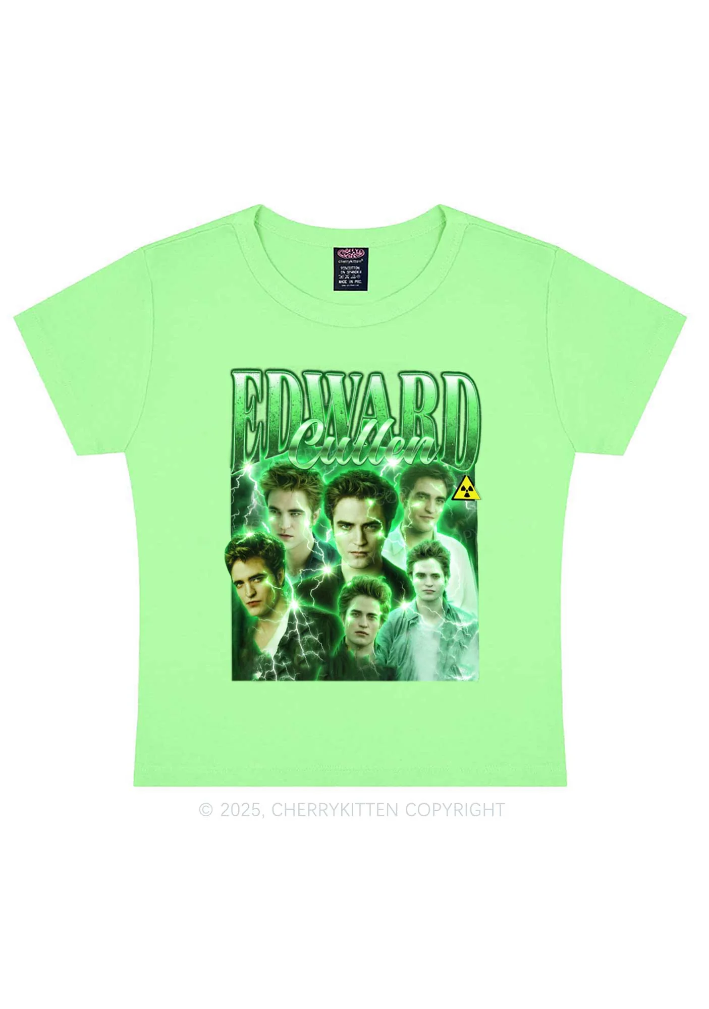 EC Green Lightning Y2K Baby Tee Cherrykitten - Image 13