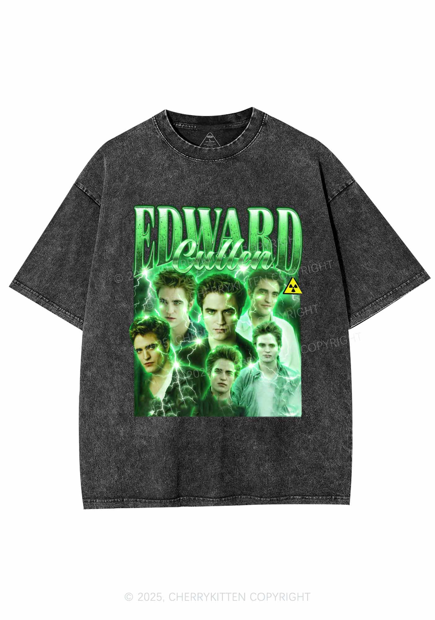 EC Green Lightning Y2K Shirts Washed Tee Cherrykitten - Image 3