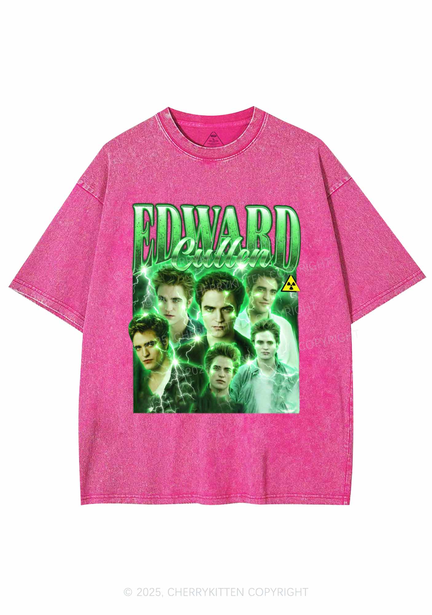 EC Green Lightning Y2K Shirts Washed Tee Cherrykitten - Image 4