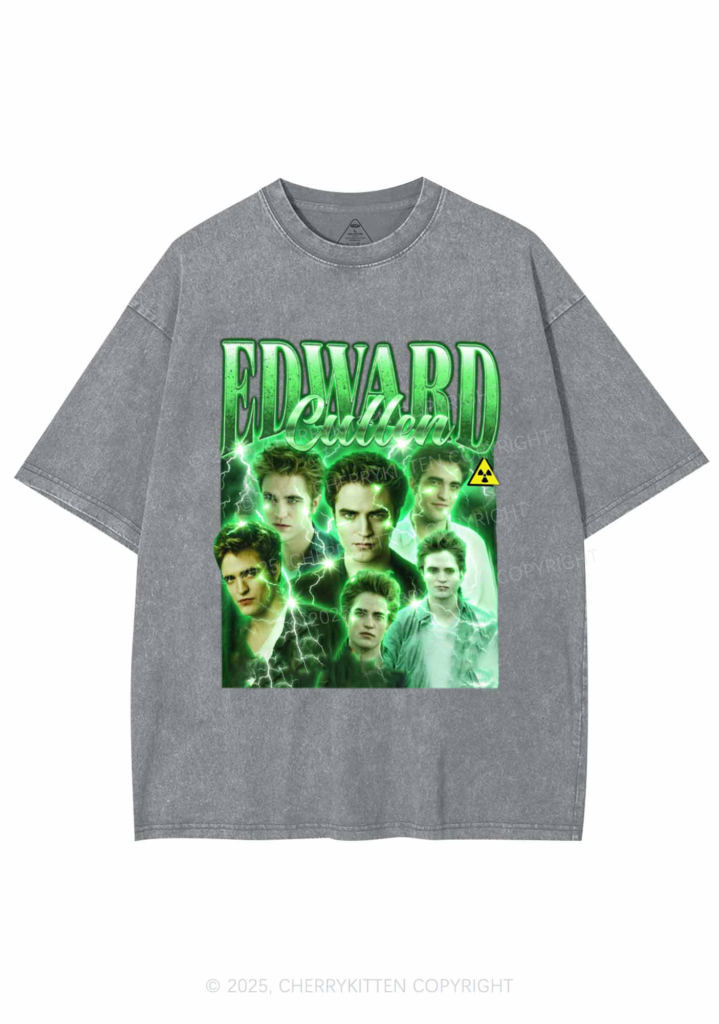 EC Green Lightning Y2K Shirts Washed Tee Cherrykitten - Image 6
