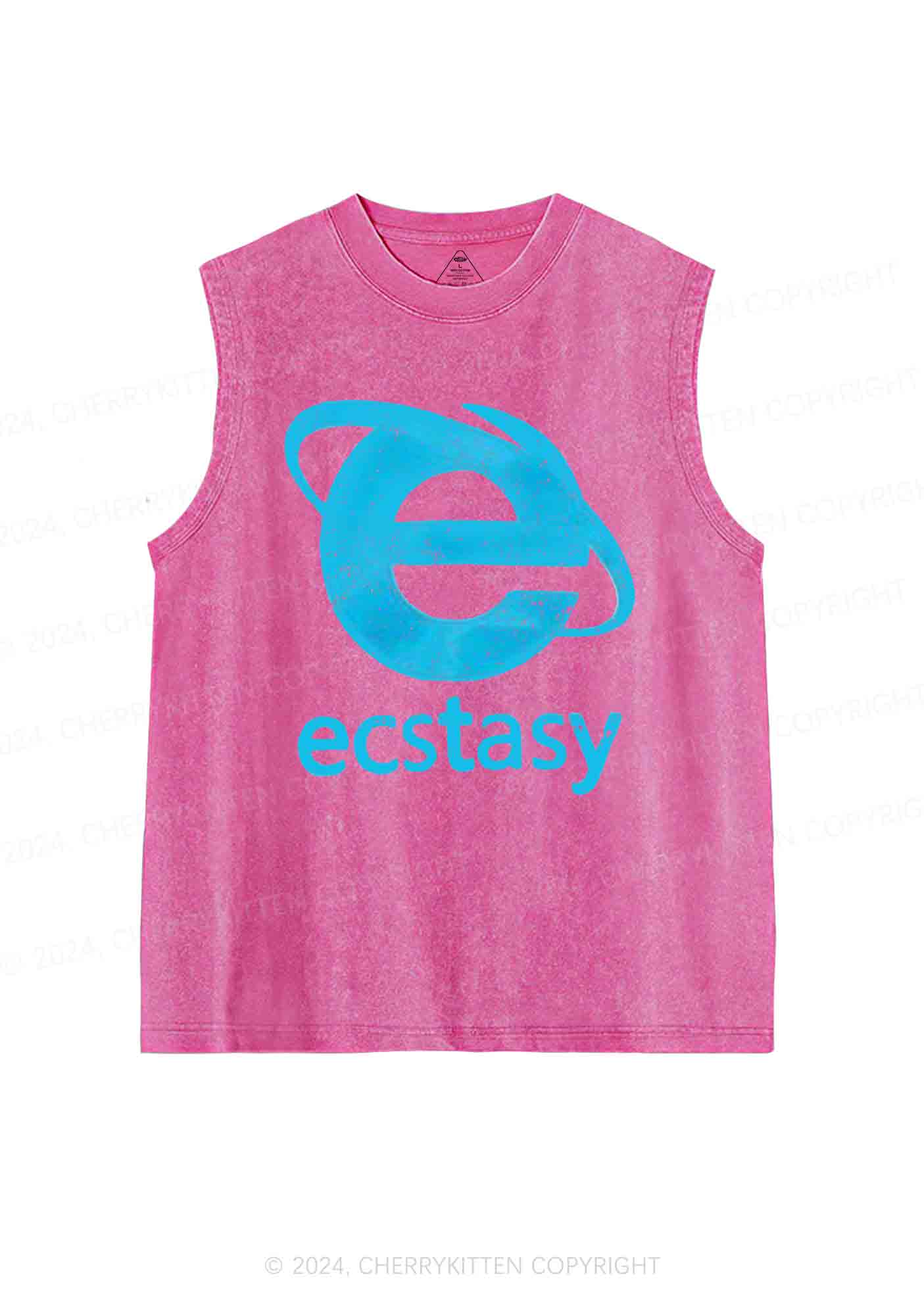 Ecstasy Y2K Washed Tank Cherrykitten - Image 3