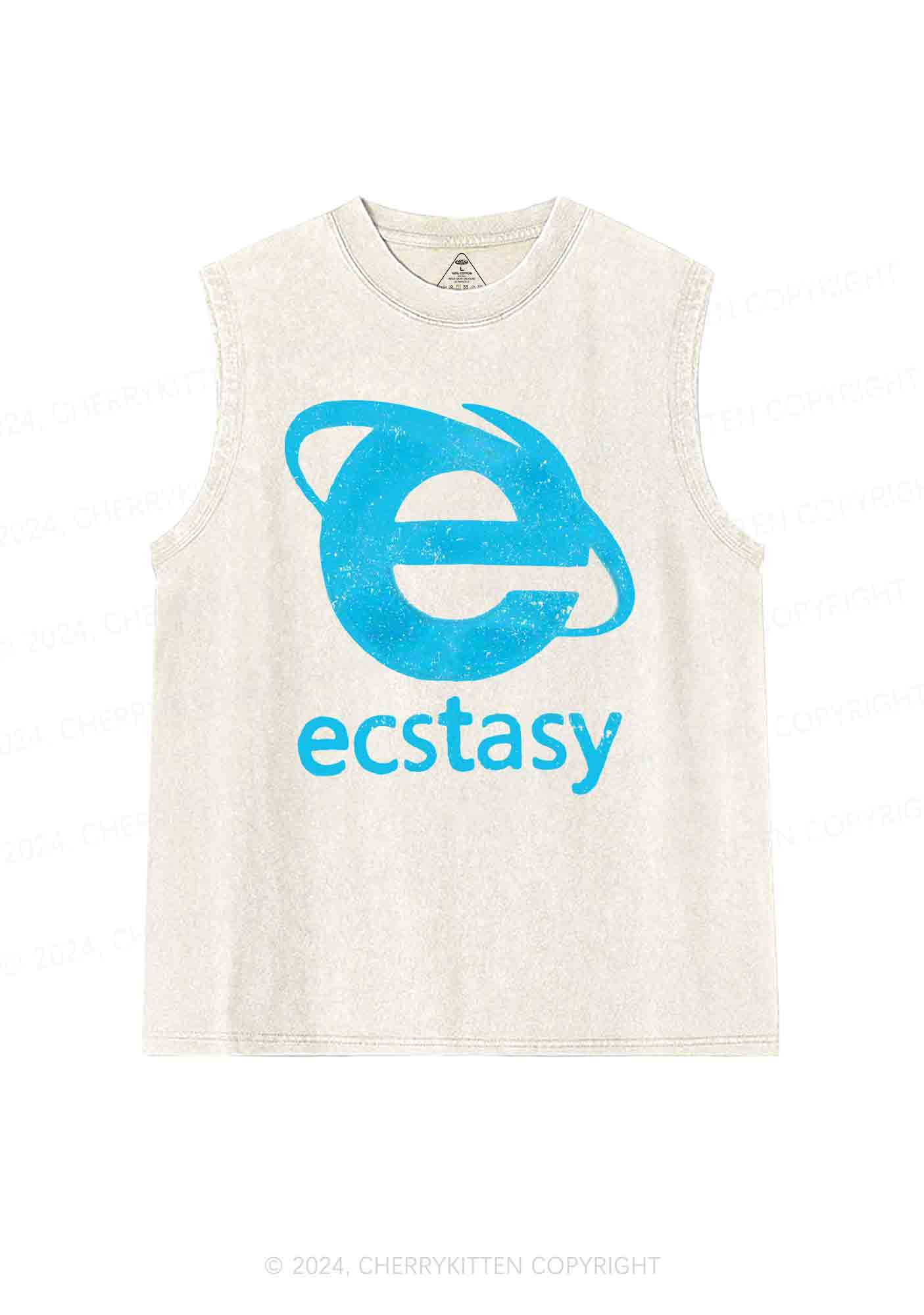 Ecstasy Y2K Washed Tank Cherrykitten - Image 4