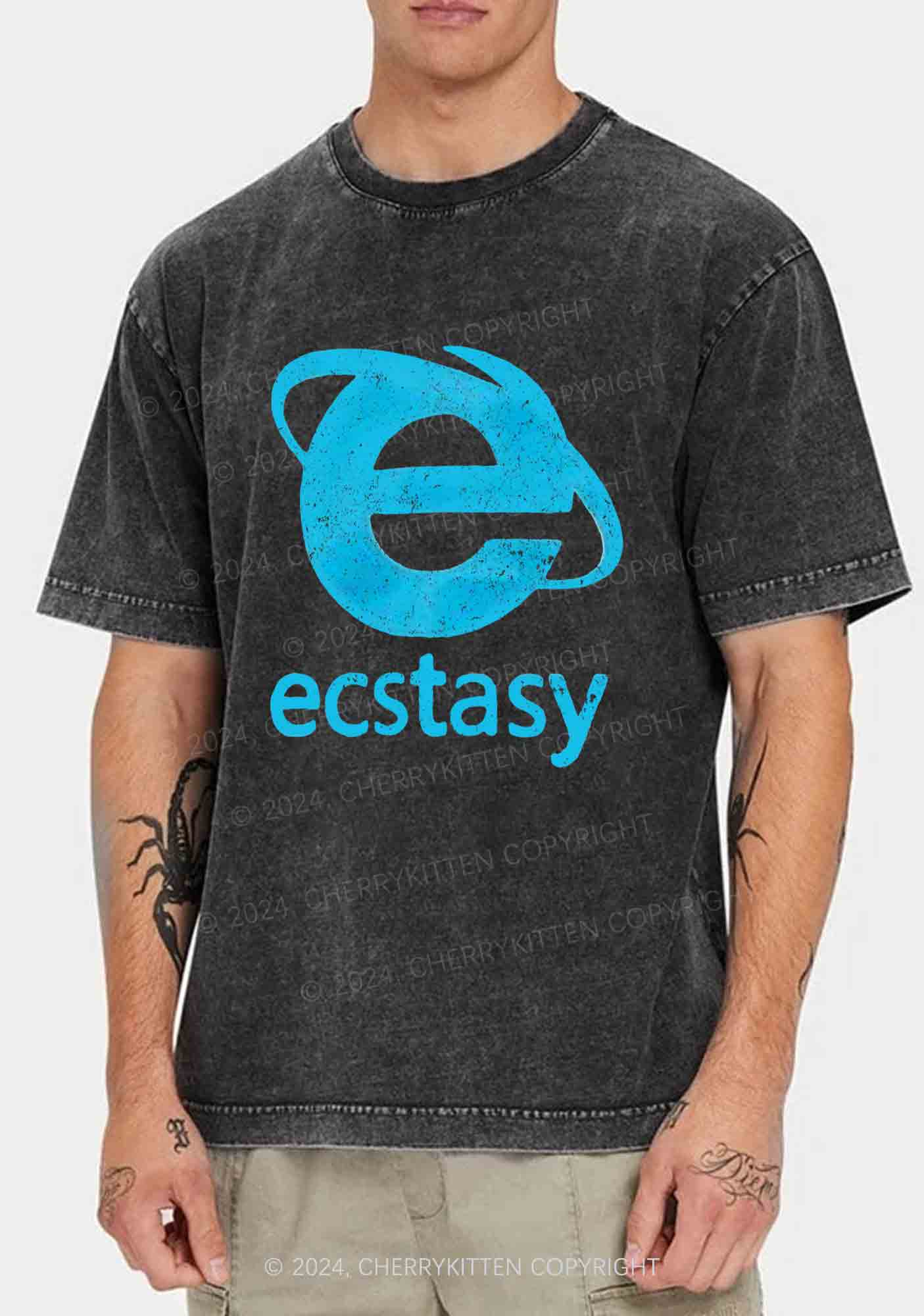 Ecstasy Y2K Washed Tee Cherrykitten - Image 2