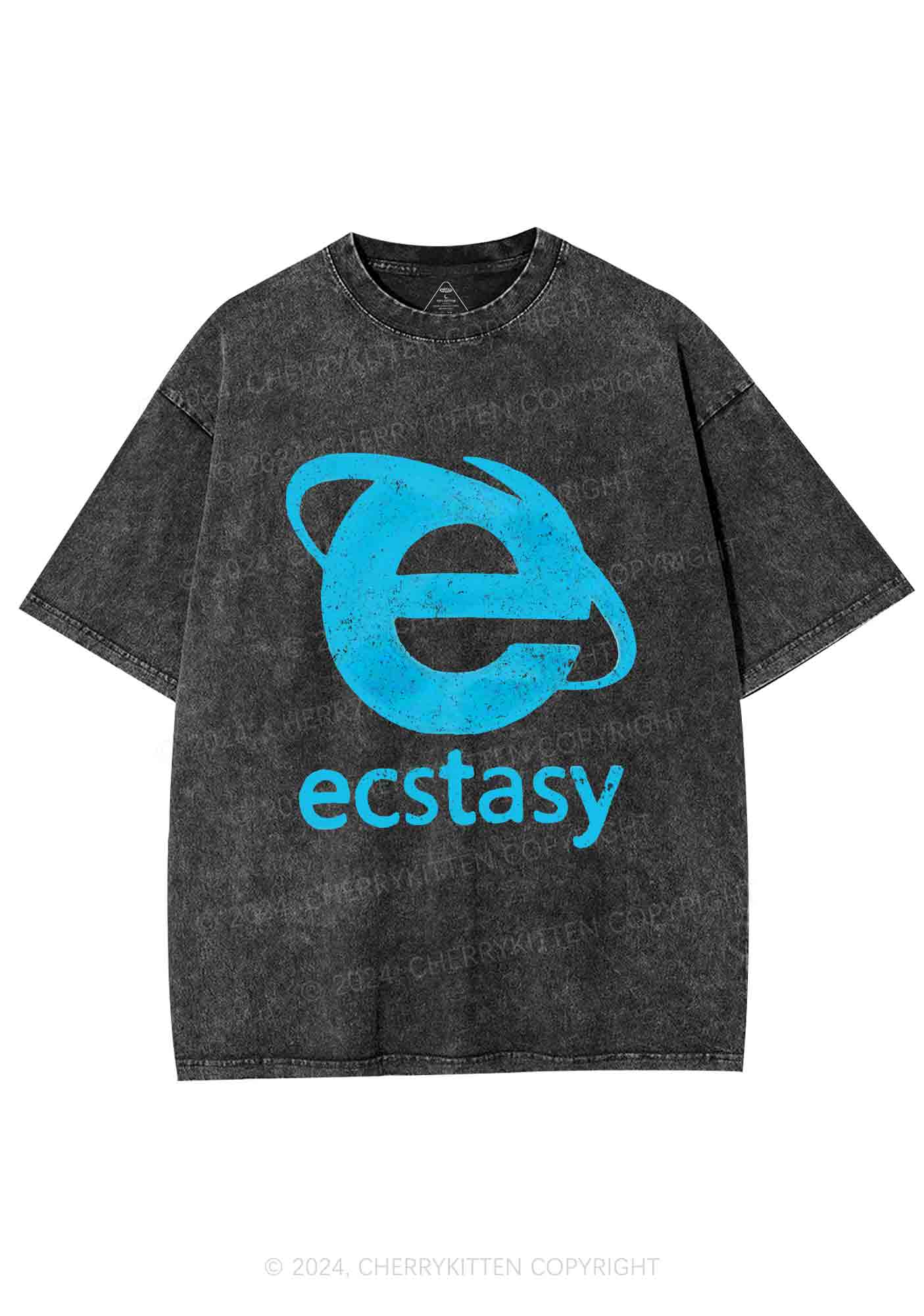 Ecstasy Y2K Washed Tee Cherrykitten - Image 3