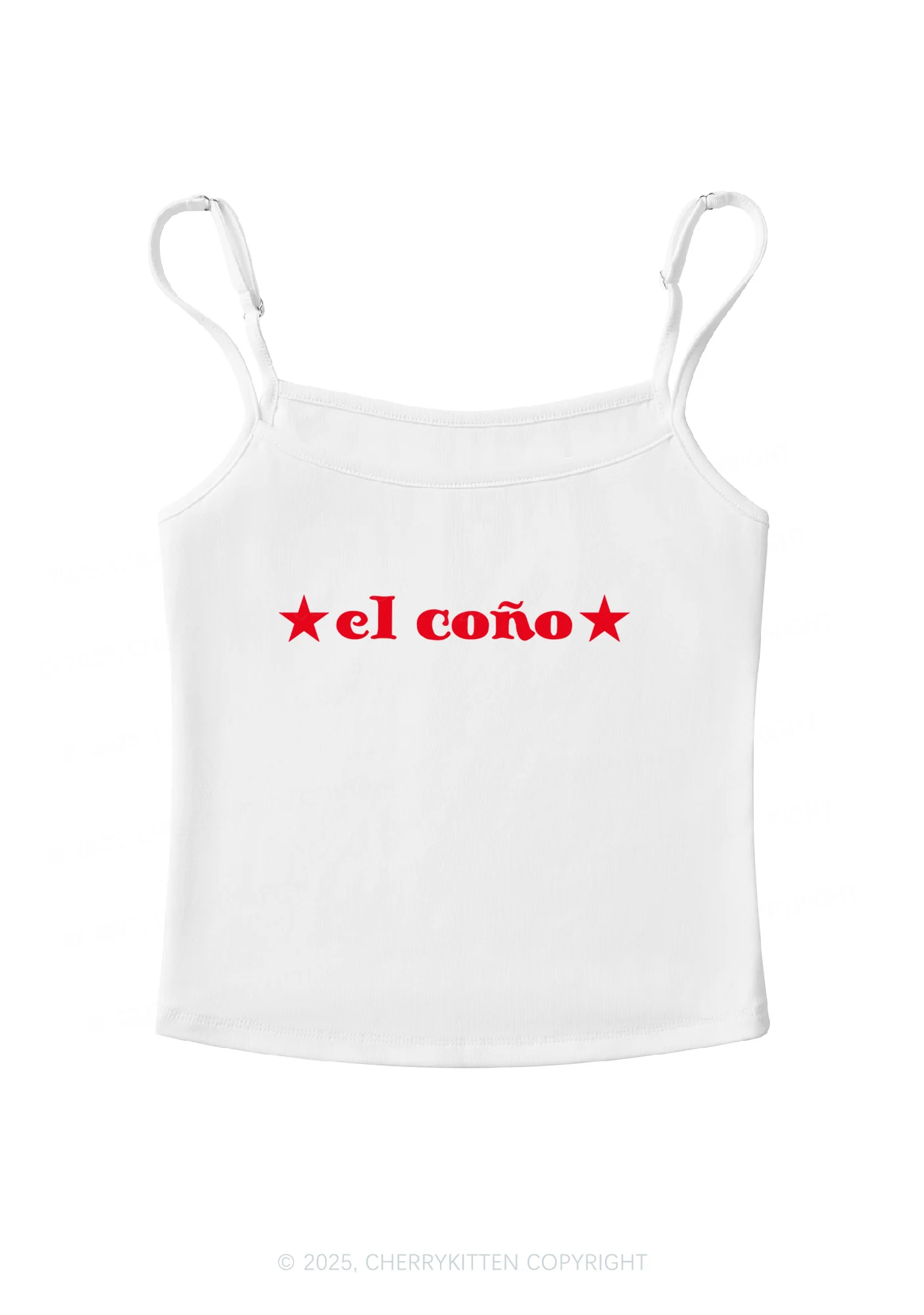 El Cono Y2K Spaghetti Strap Cami Cherrykitten - Image 3