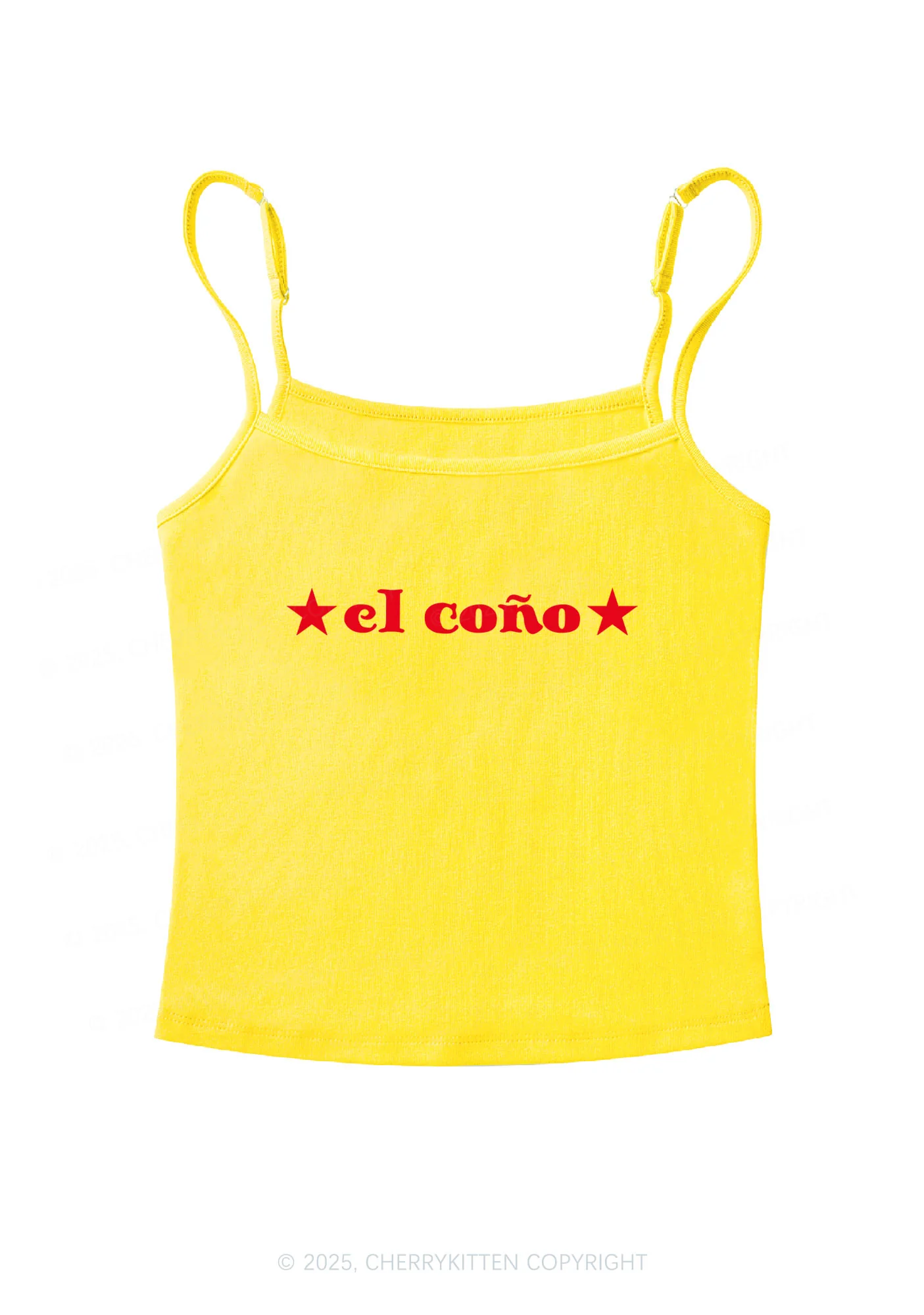 El Cono Y2K Spaghetti Strap Cami Cherrykitten - Image 5