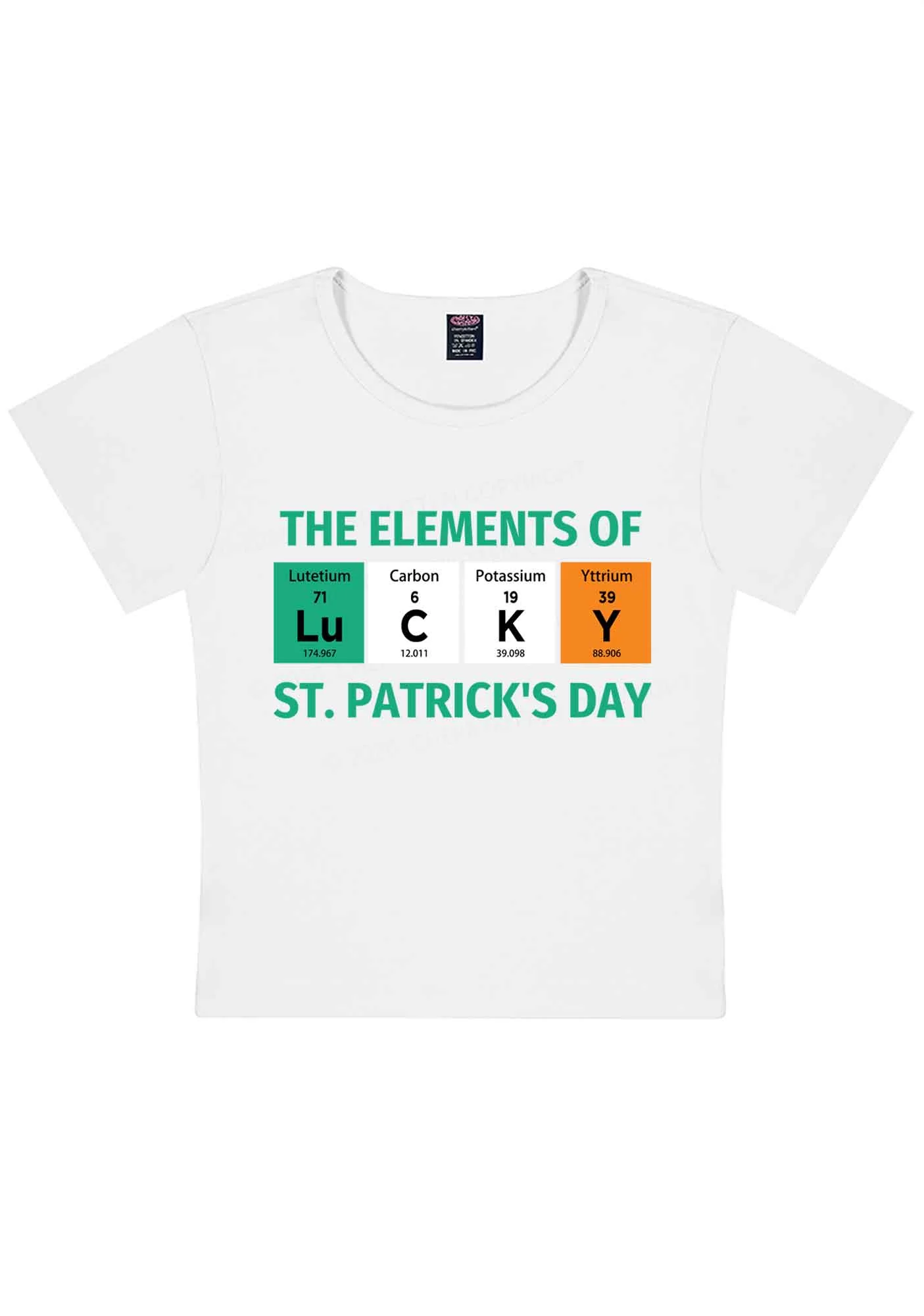 Elements Of Lucky St Patricks Y2K Baby Tee Cherrykitten - Image 4