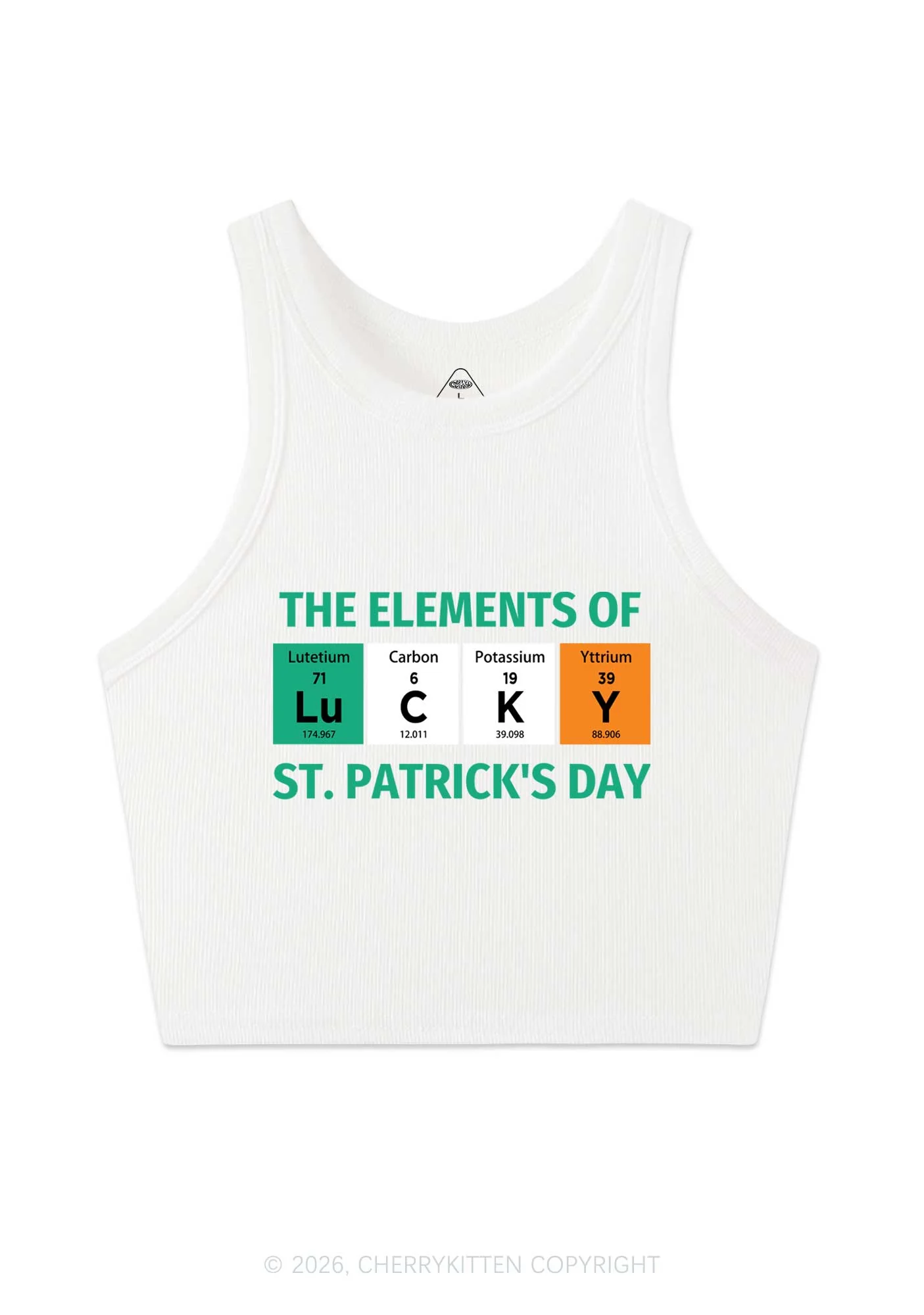 Elements Of Lucky St Patricks Y2K Crop Tank Top Cherrykitten - Image 4