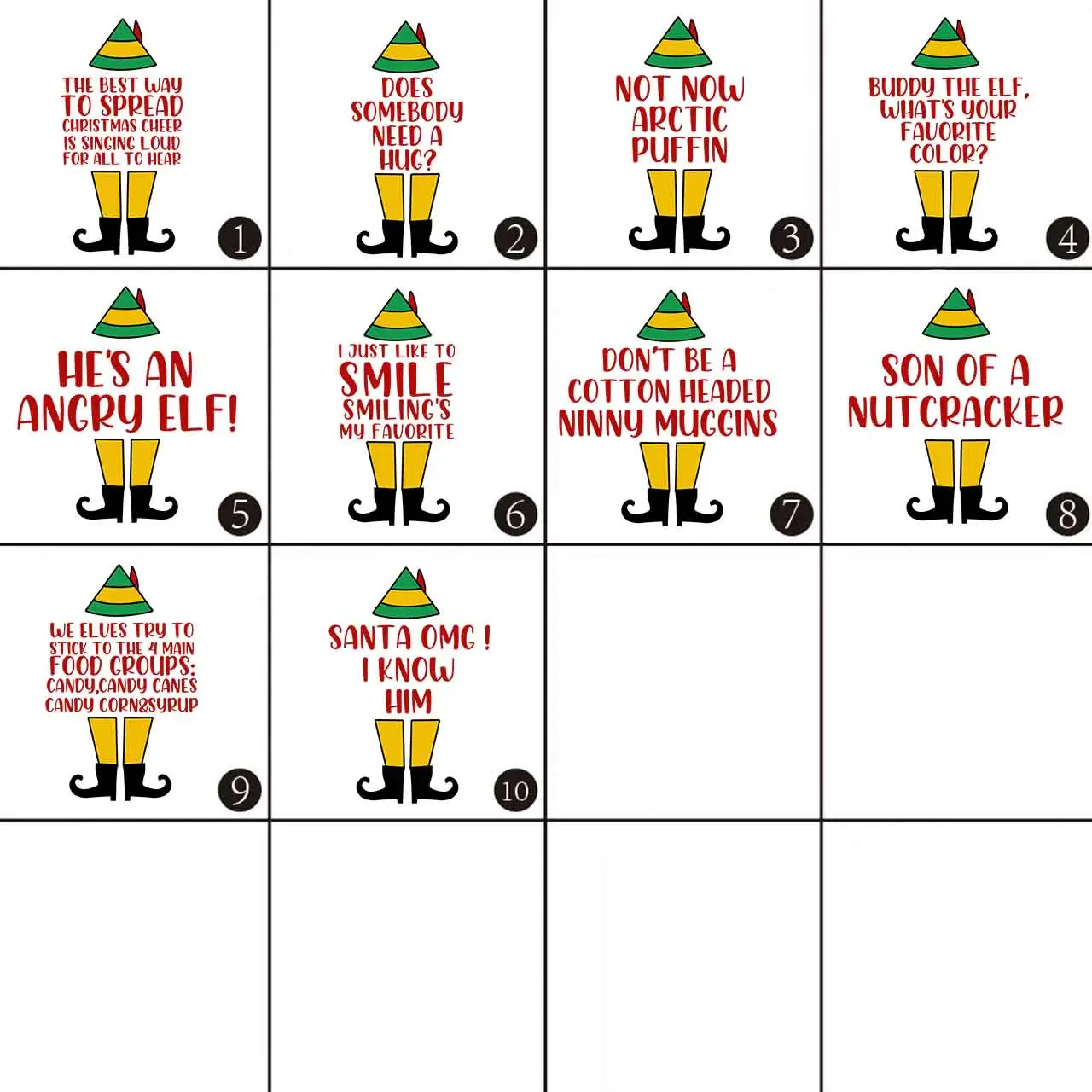 Elf Movie 10 Quotes Christmas Y2K Sweatshirt Cherrykitten - Image 2