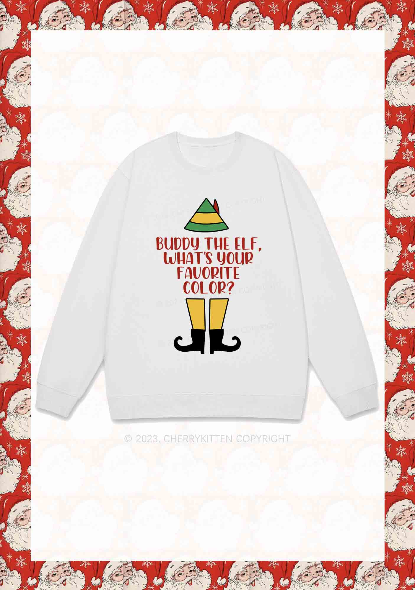 Elf Movie 10 Quotes Christmas Y2K Sweatshirt Cherrykitten - Image 5
