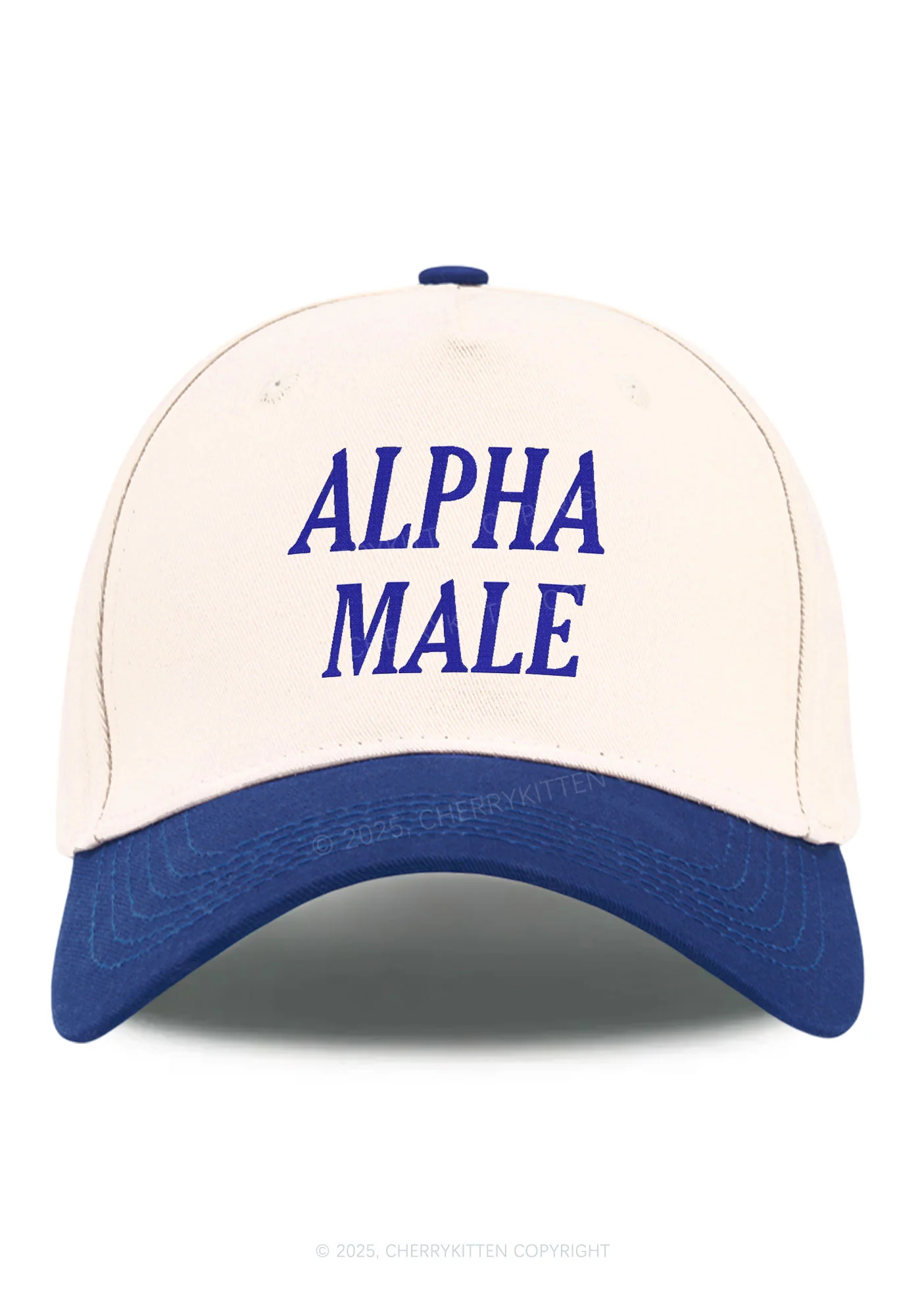 Embroidered Alpha Male Y2K Color Block Baseball Cap Cherrykitten - Image 5