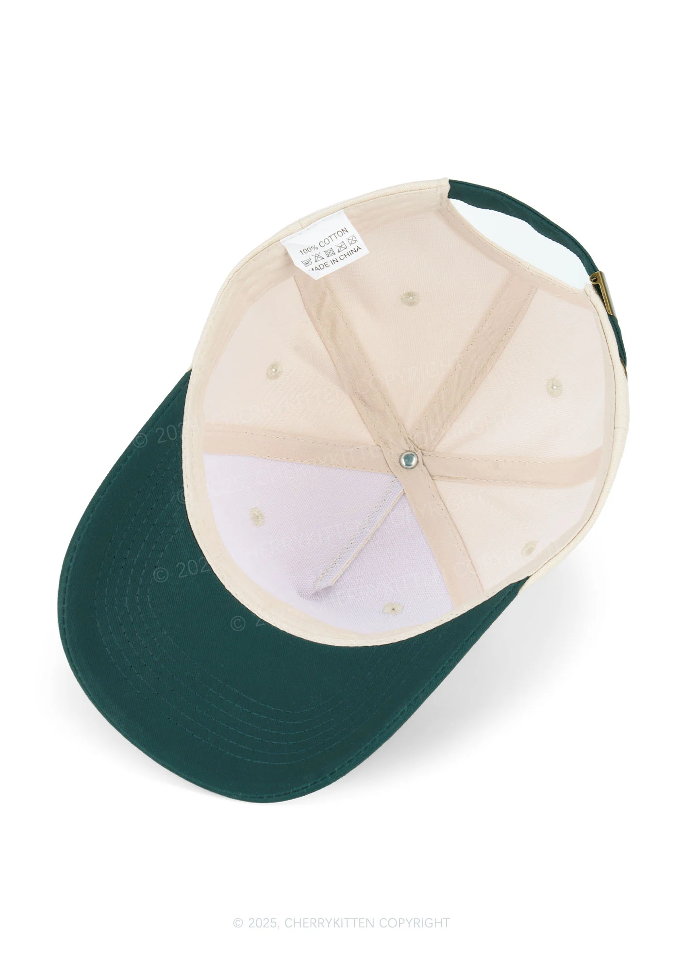 Green Brat Y2K Color Block Baseball Cap Cherrykitten - Image 7
