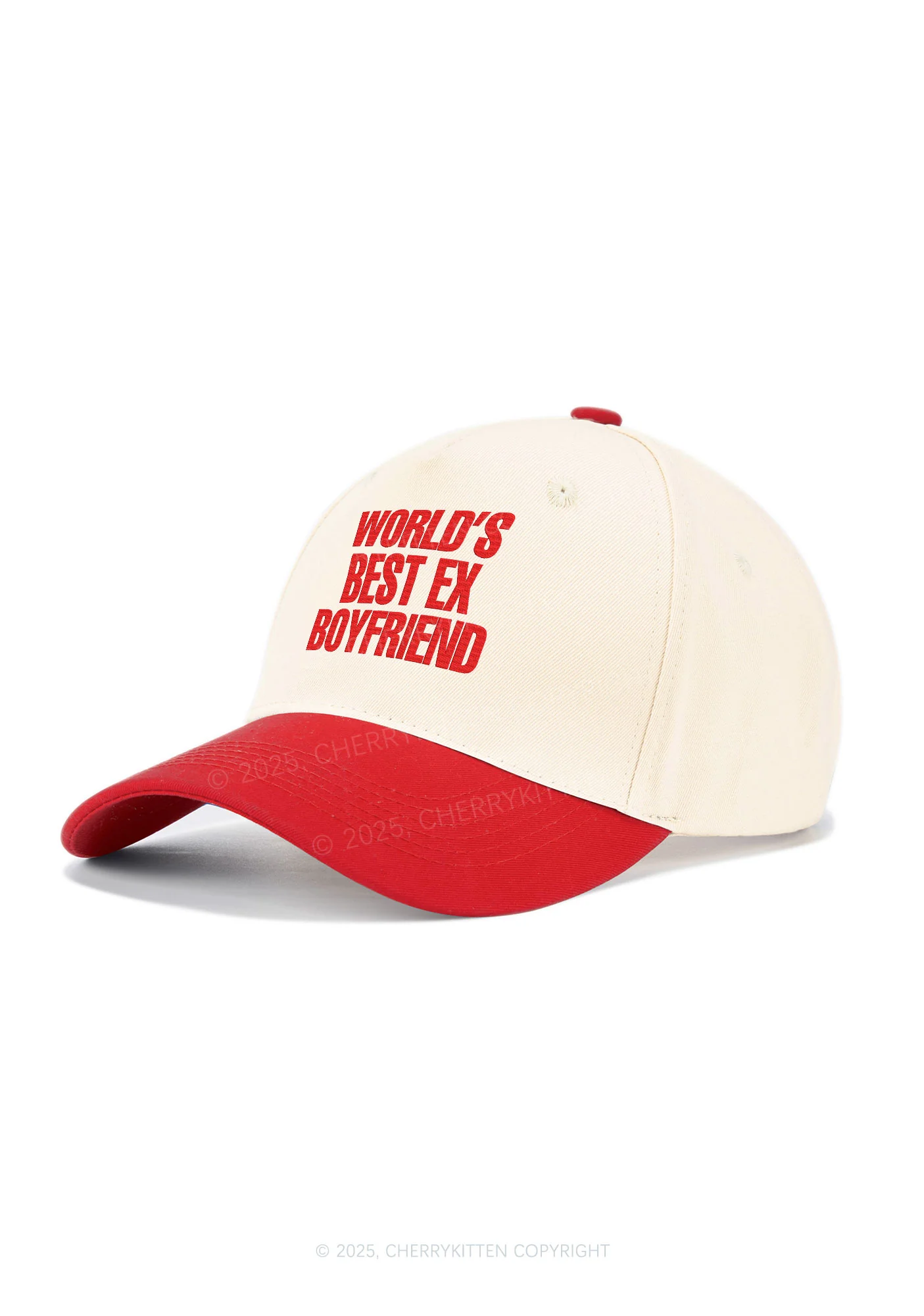 Embroidered Best Ex Boyfriend Y2K Color Block Baseball Cap Cherrykitten - Image 2