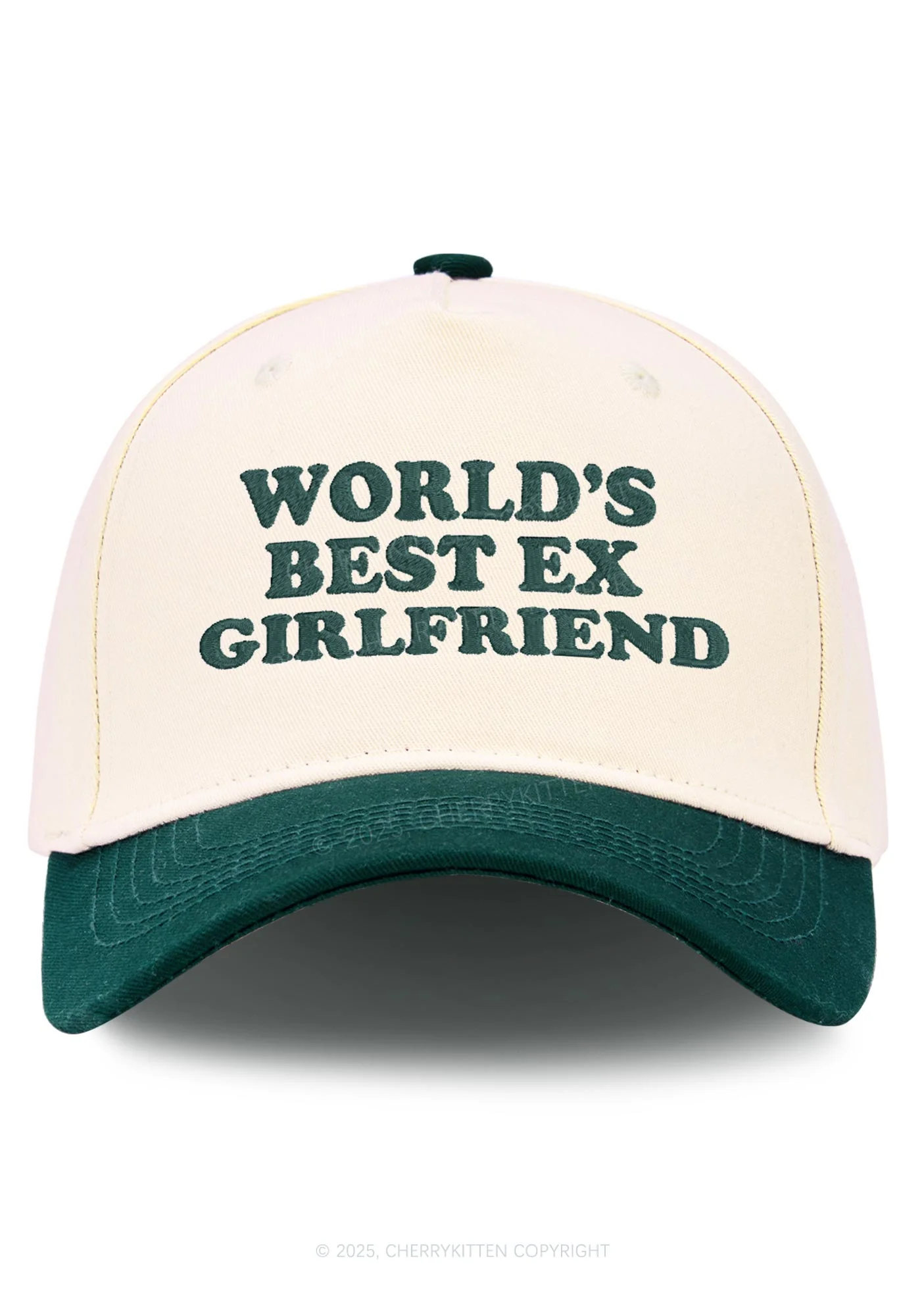Embroidered Best Ex Girlfriend Y2K Color Block Baseball Cap Cherrykitten - Image 4