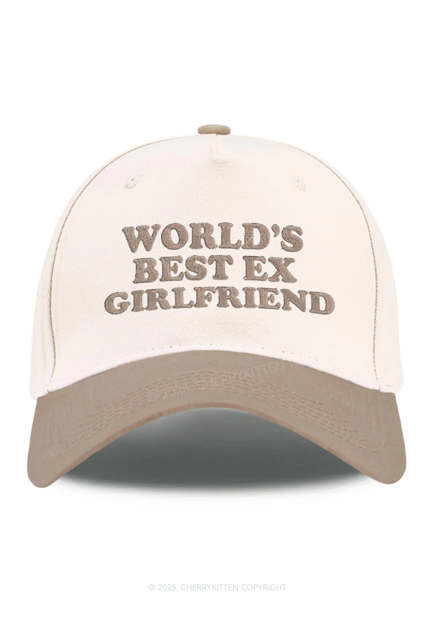Embroidered Best Ex Girlfriend Y2K Color Block Baseball Cap Cherrykitten - Image 6