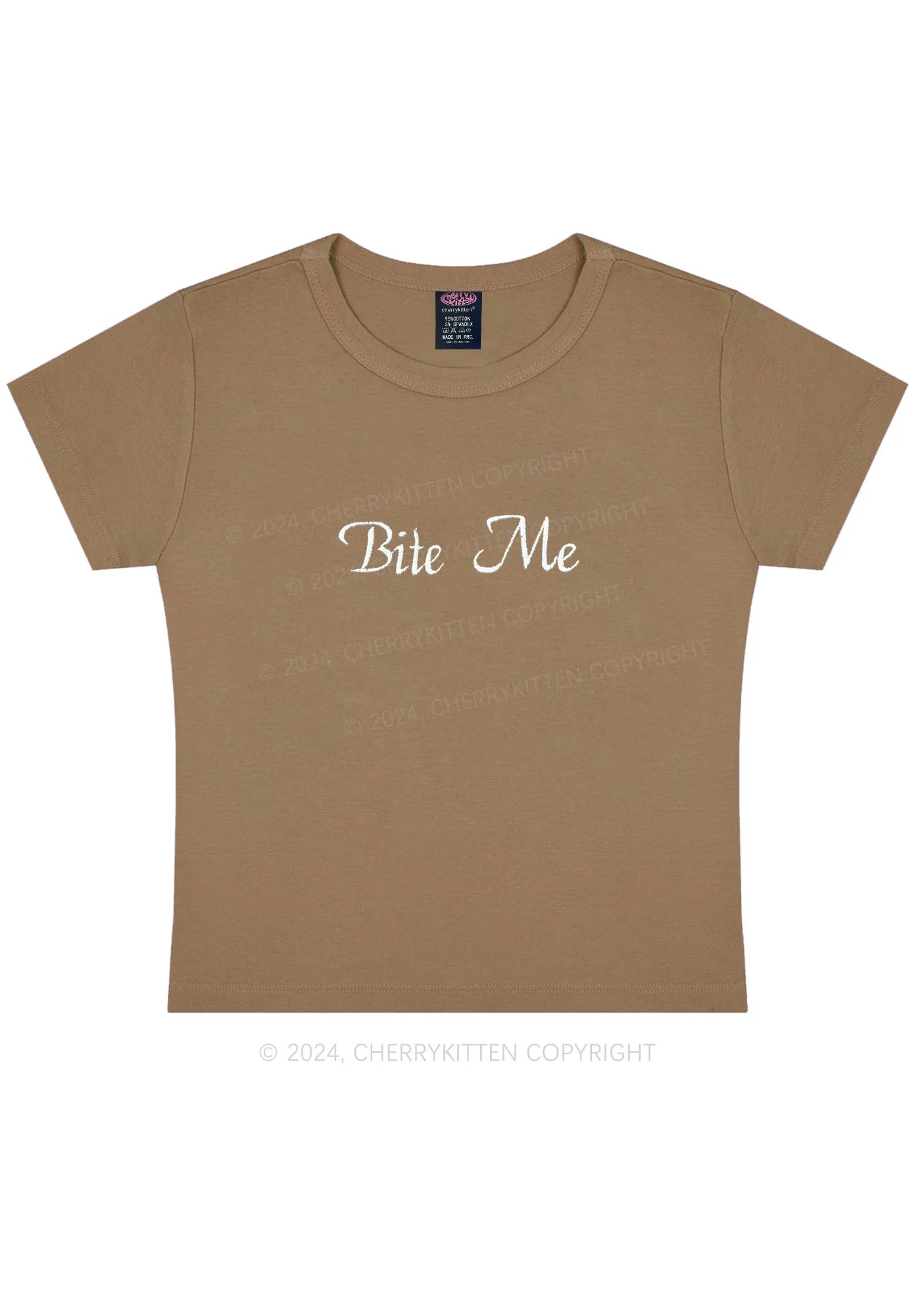 Embroidered Bite Me Y2K Baby Tee Cherrykitten - Image 8