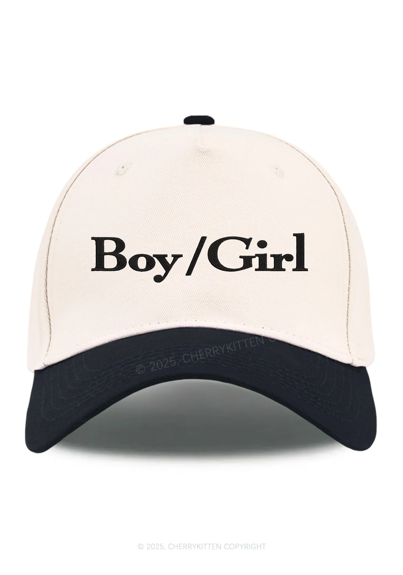 Embroidered Boy Or Girl Pride Y2K Color Block Baseball Cap Cherrykitten - Image 11