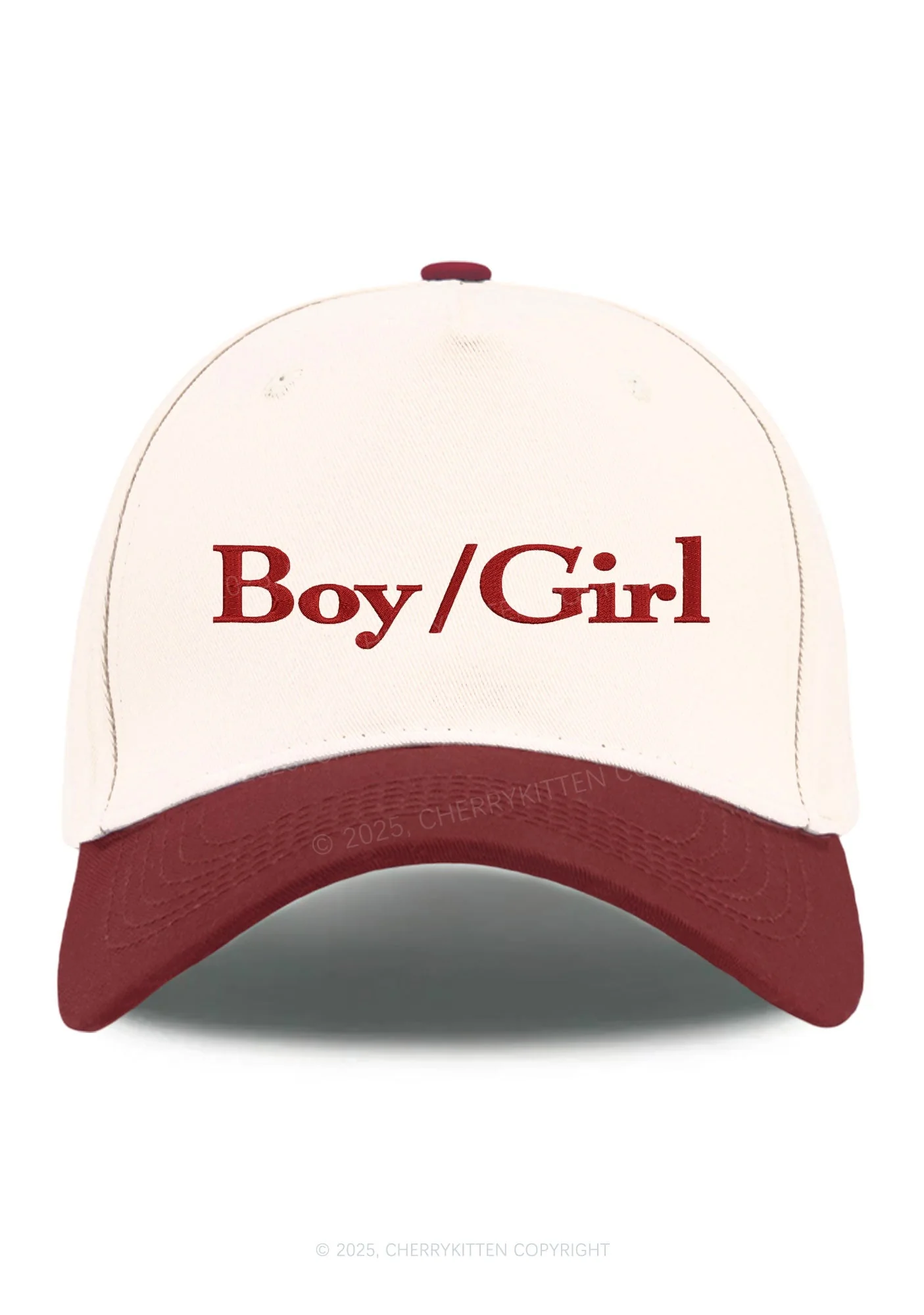 Embroidered Boy Or Girl Pride Y2K Color Block Baseball Cap Cherrykitten - Image 12