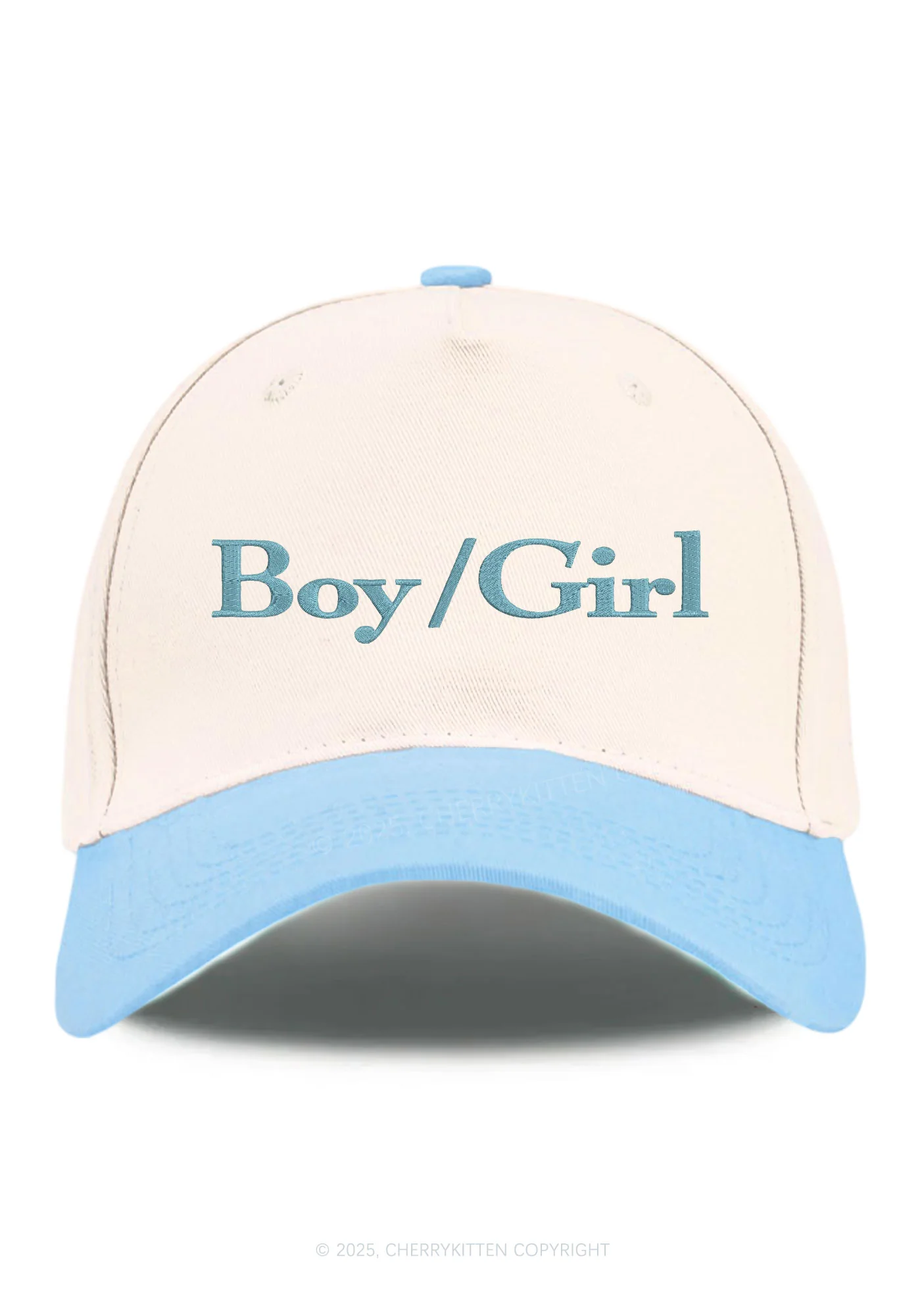 Embroidered Boy Or Girl Pride Y2K Color Block Baseball Cap Cherrykitten - Image 4