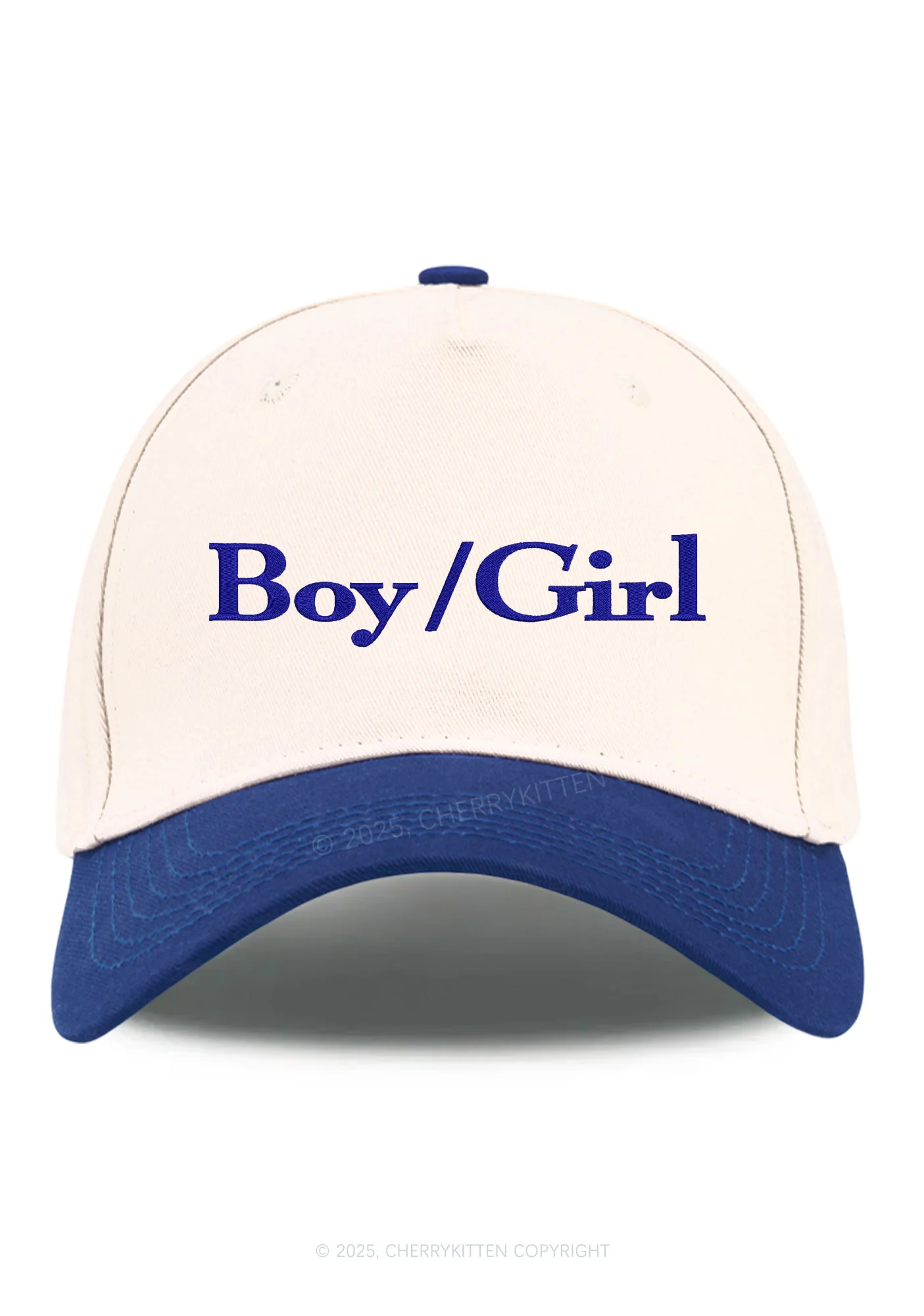 Embroidered Boy Or Girl Pride Y2K Color Block Baseball Cap Cherrykitten - Image 9