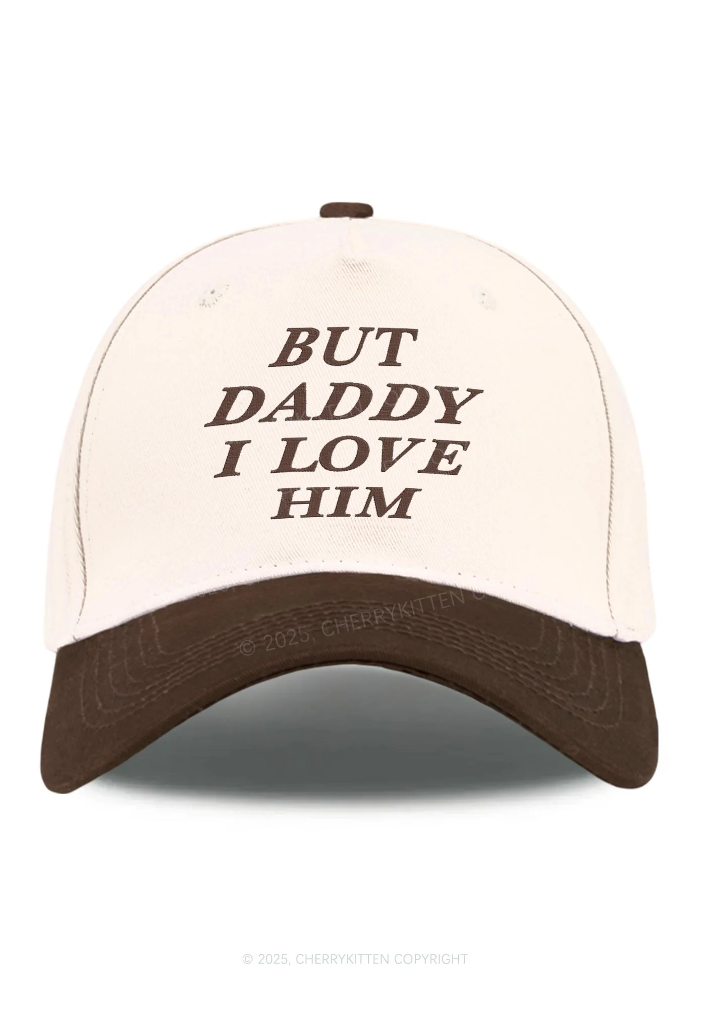 Embroidered But Daddy I Love Him Y2K Color Block Baseball Cap Cherrykitten - Image 5