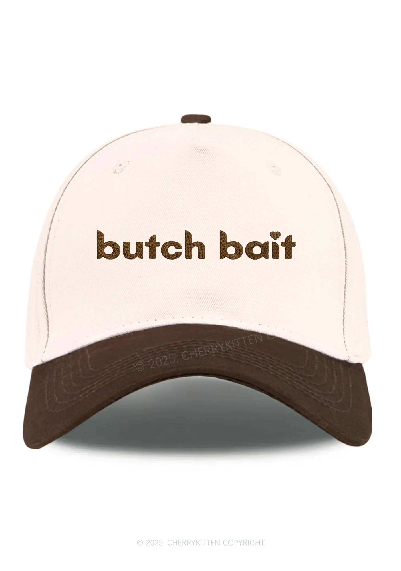 Embroidered Butch Bait Heart Pride Y2K Color Block Baseball Cap Cherrykitten - Image 4