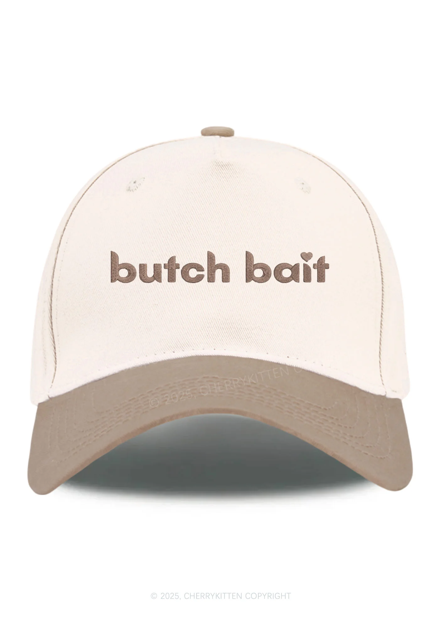 Embroidered Butch Bait Heart Pride Y2K Color Block Baseball Cap Cherrykitten - Image 9