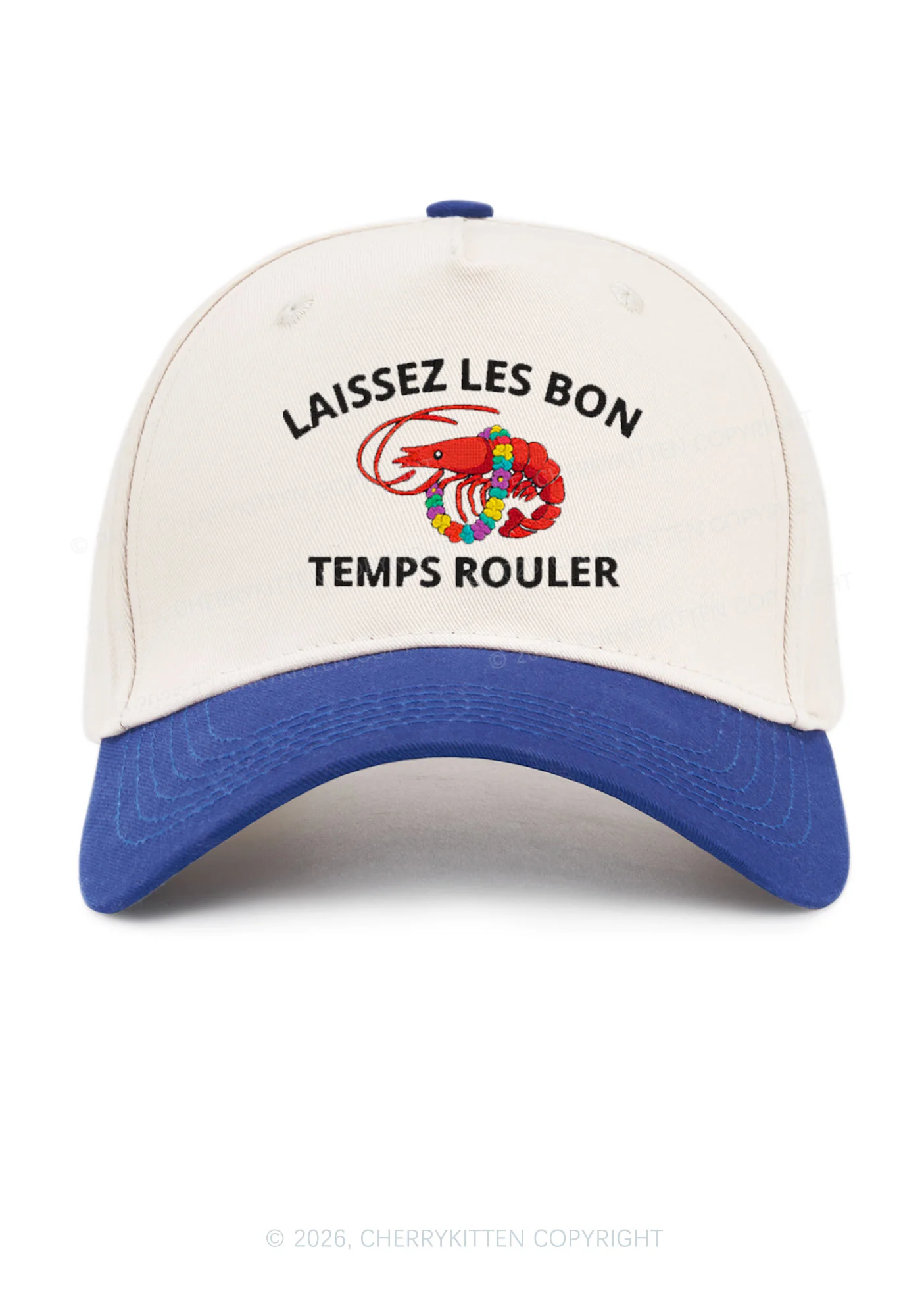 Embroidered Crawfish Y2K Color Block Baseball Cap Cherrykitten - Image 10