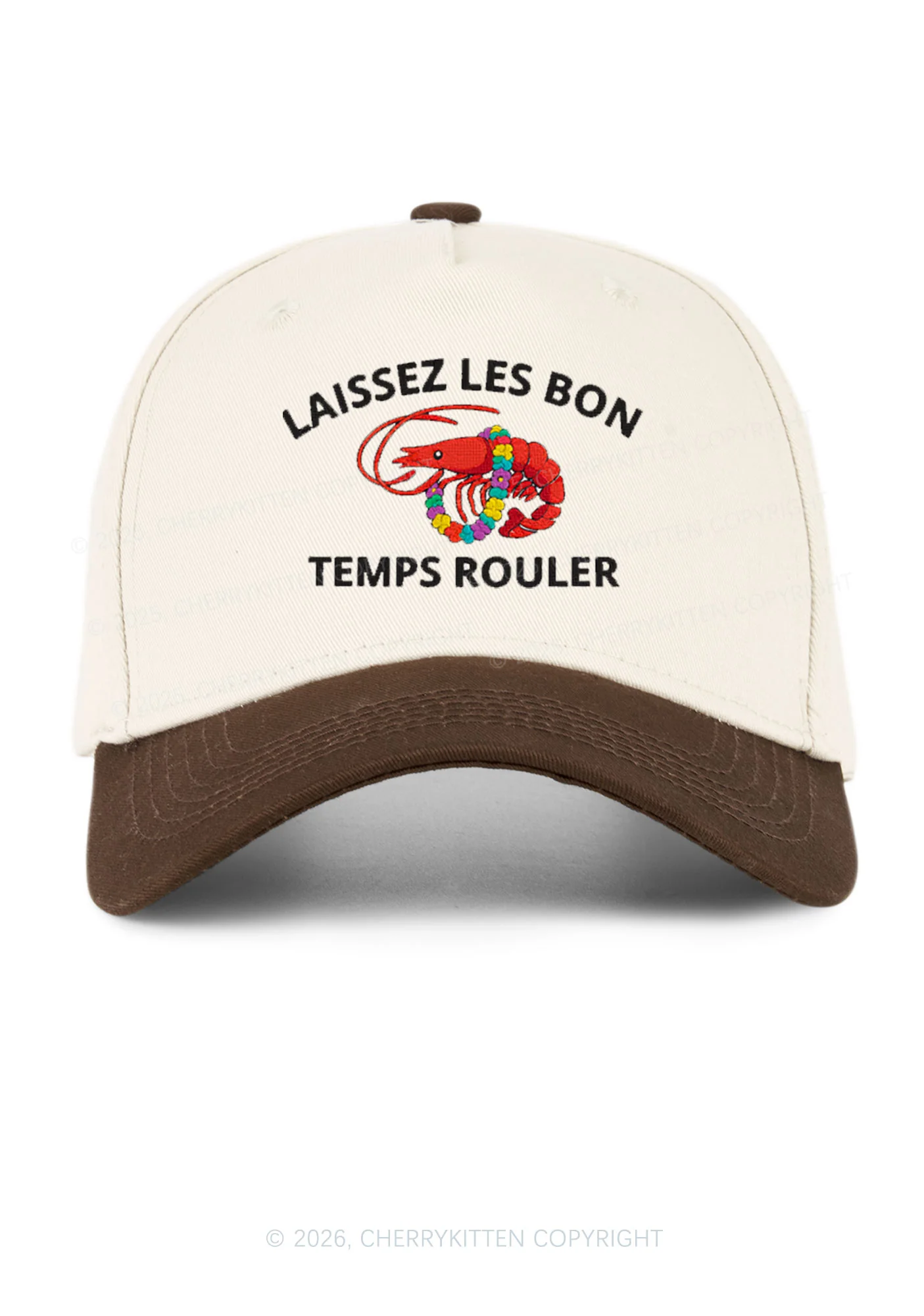 Embroidered Crawfish Y2K Color Block Baseball Cap Cherrykitten - Image 12