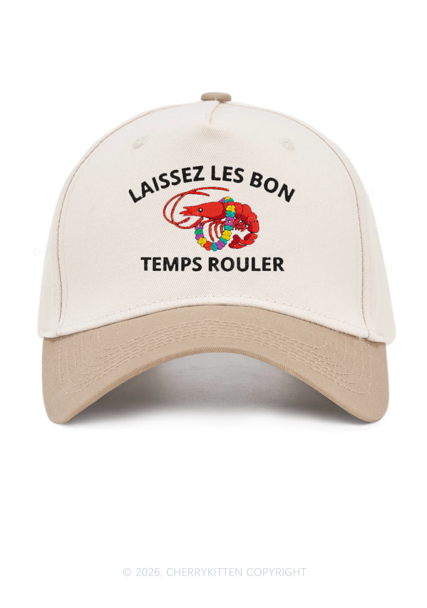 Embroidered Crawfish Y2K Color Block Baseball Cap Cherrykitten - Image 13