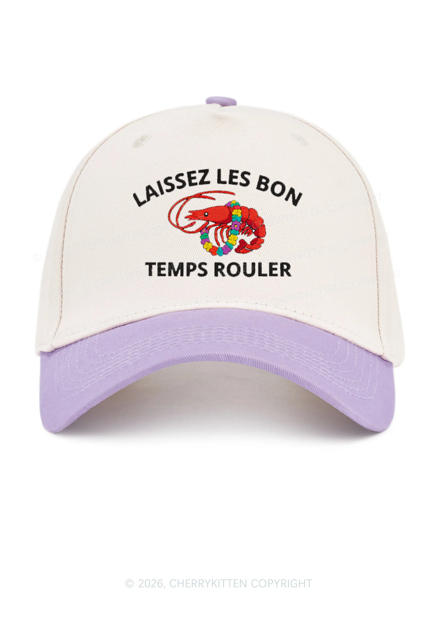 Embroidered Crawfish Y2K Color Block Baseball Cap Cherrykitten - Image 14