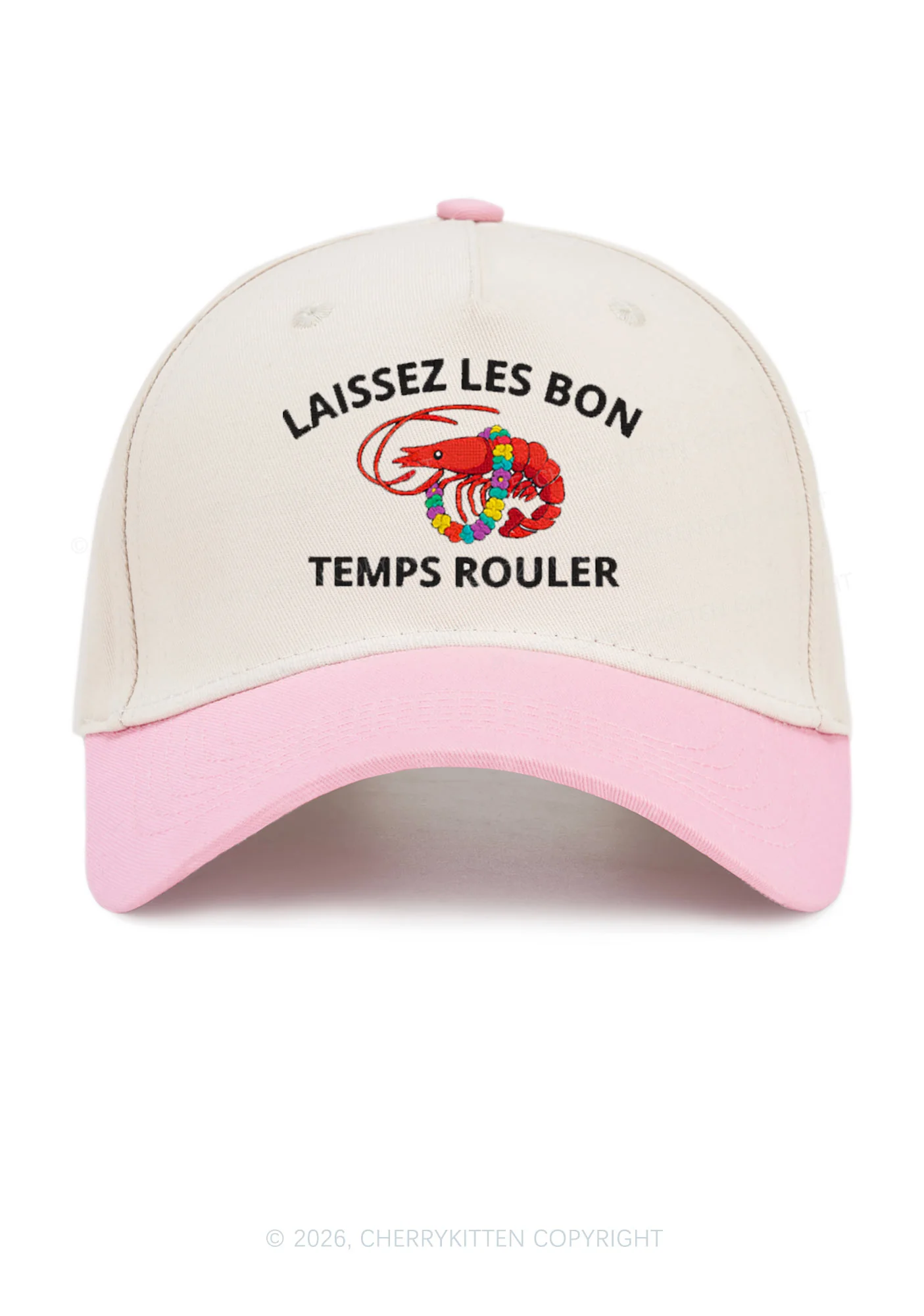 Embroidered Crawfish Y2K Color Block Baseball Cap Cherrykitten - Image 9