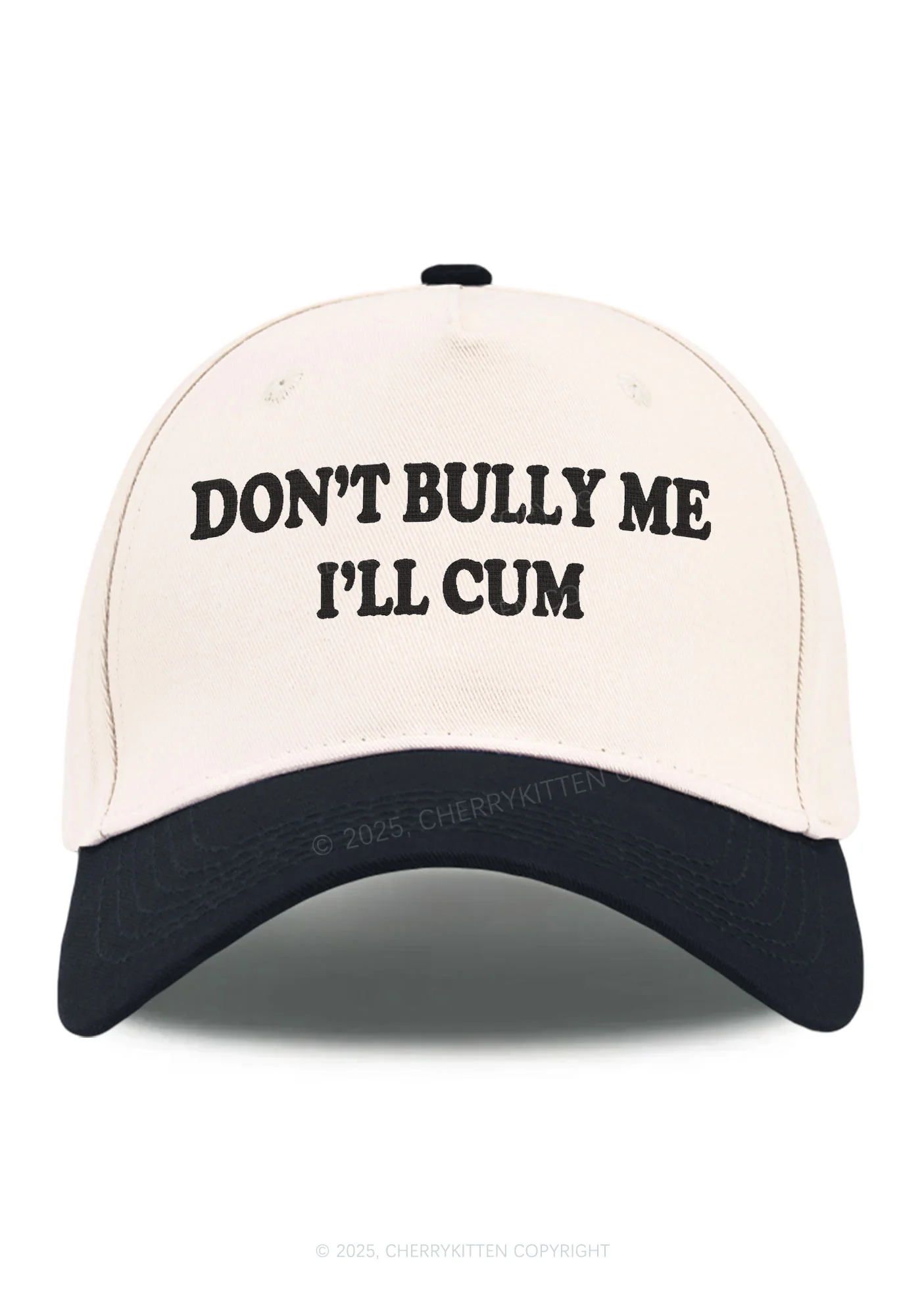 Embroidered Dont Bully Me Y2K Color Block Baseball Cap Cherrykitten - Image 4