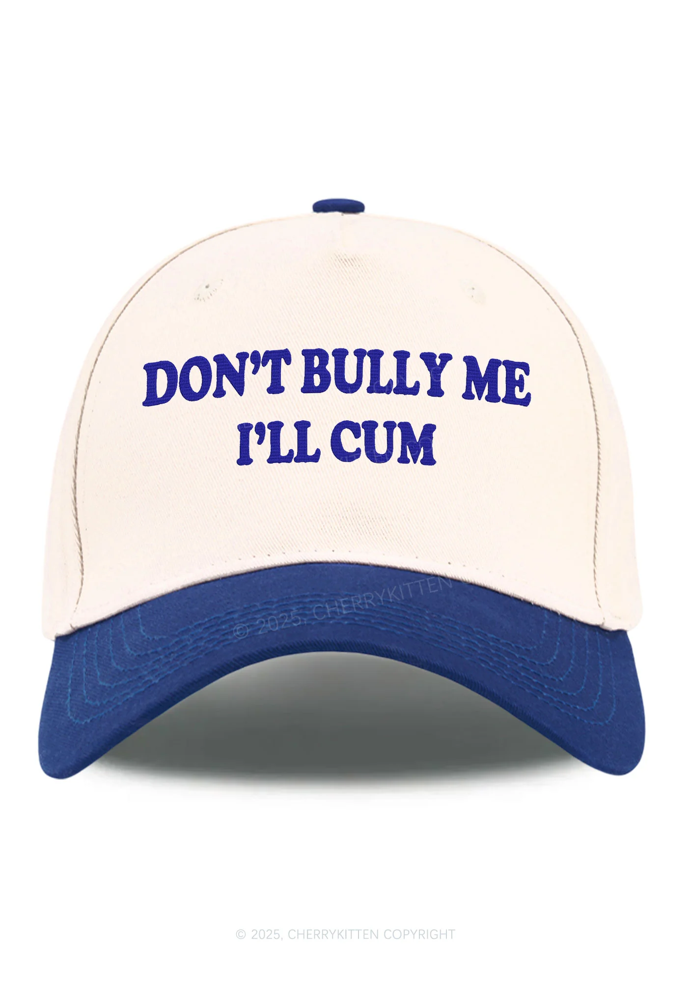 Embroidered Dont Bully Me Y2K Color Block Baseball Cap Cherrykitten - Image 5