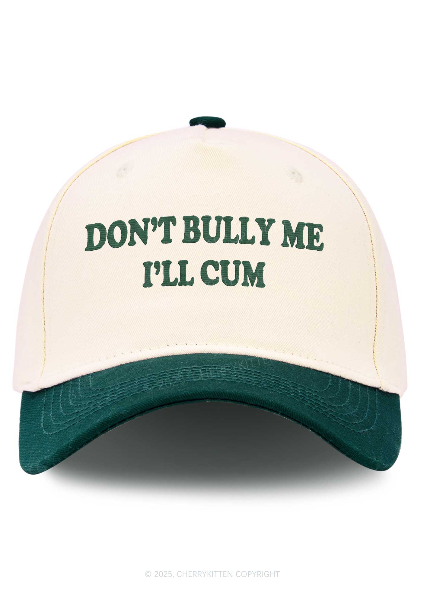Embroidered Dont Bully Me Y2K Color Block Baseball Cap Cherrykitten - Image 6