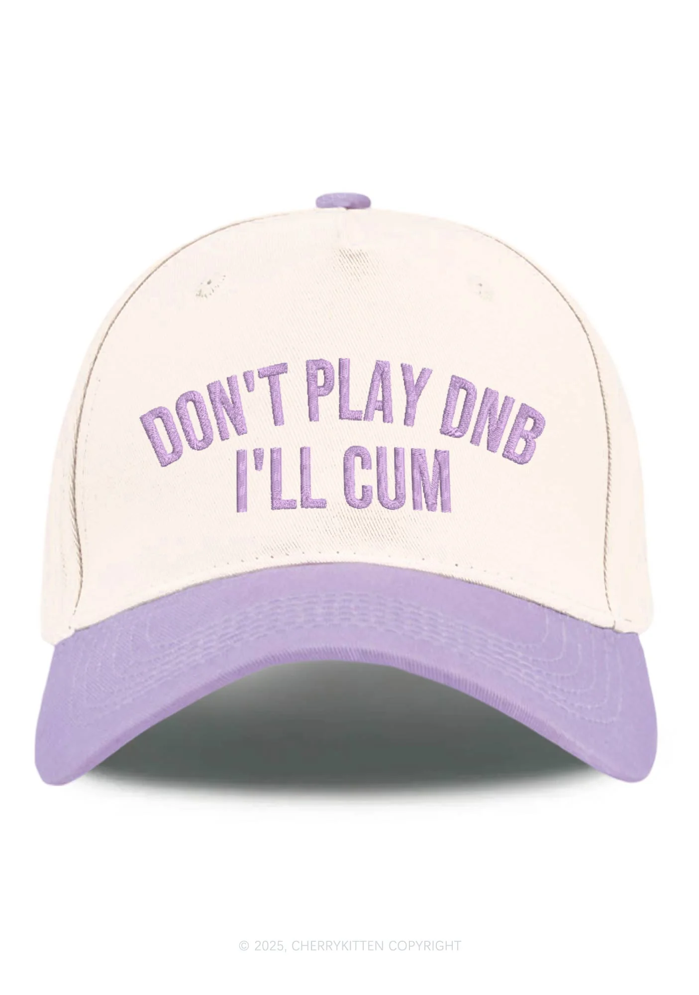 Embroidered Dont Play DNB Y2K Color Block Baseball Cap Cherrykitten - Image 5