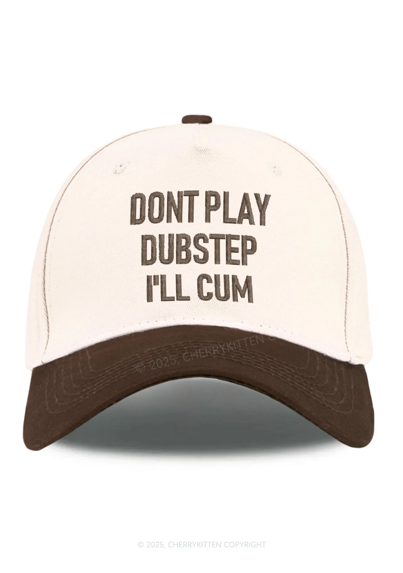 Embroidered Dont Play Dubstep Y2K Color Block Baseball Cap Cherrykitten - Image 6
