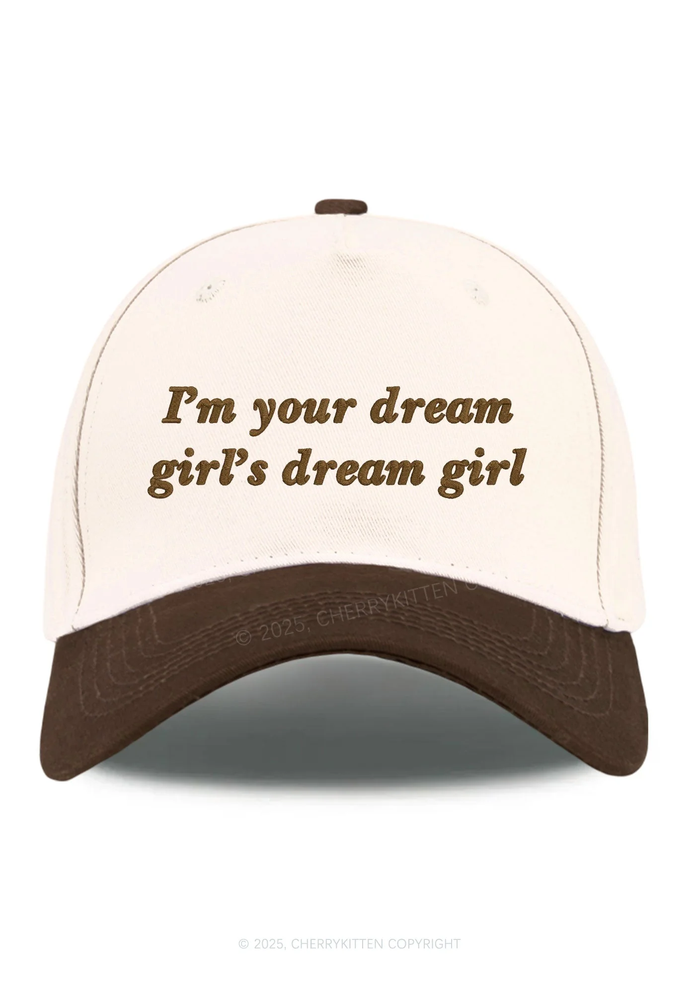 Embroidered Dream Girl Pride Y2K Color Block Baseball Cap Cherrykitten - Image 12