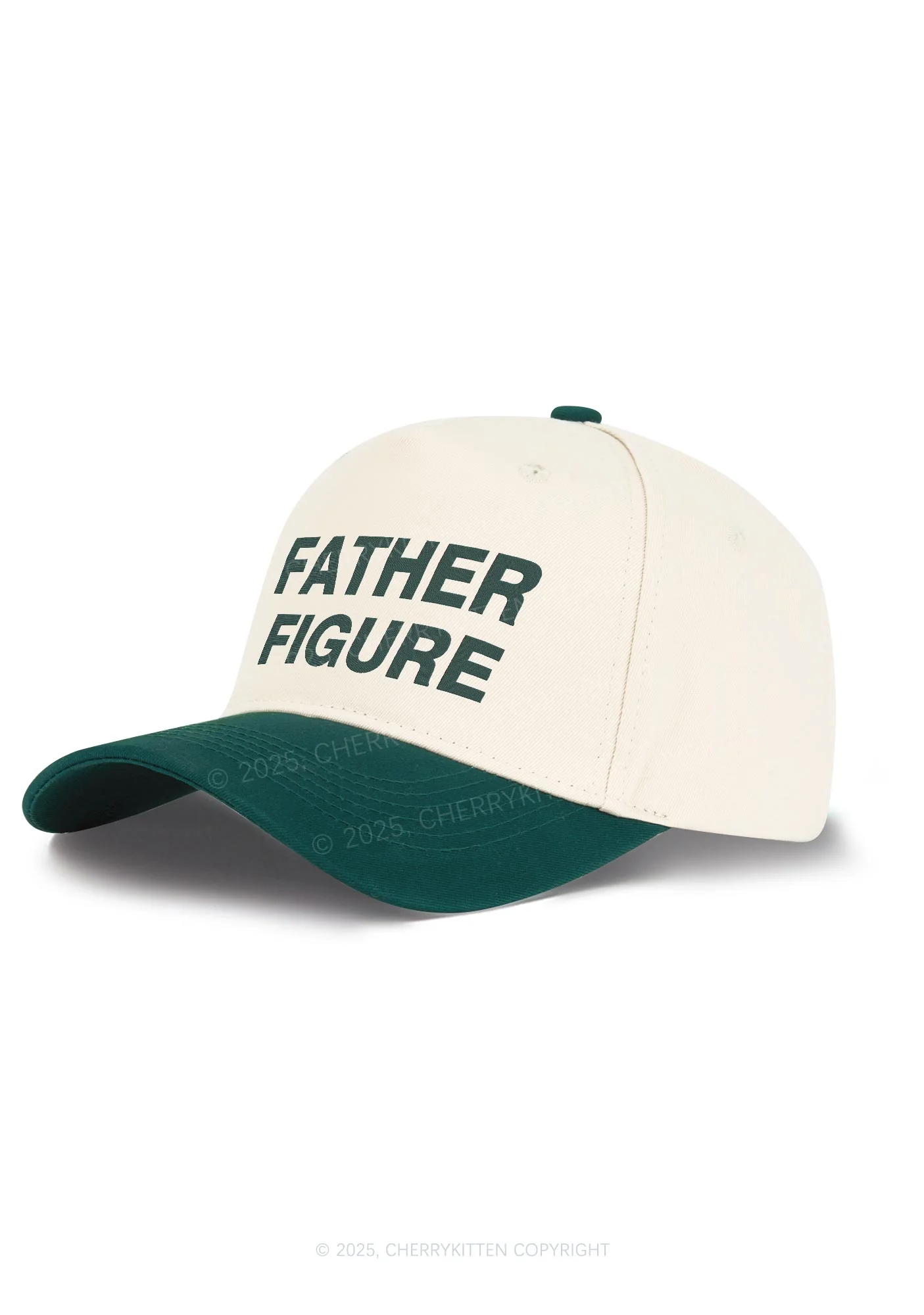 Embroidered Father Figure Y2K Color Block Baseball Cap Cherrykitten - Image 2