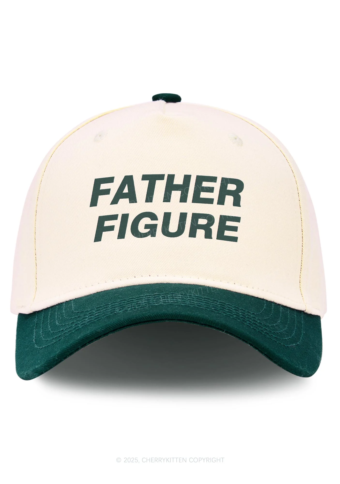 Embroidered Father Figure Y2K Color Block Baseball Cap Cherrykitten - Image 4