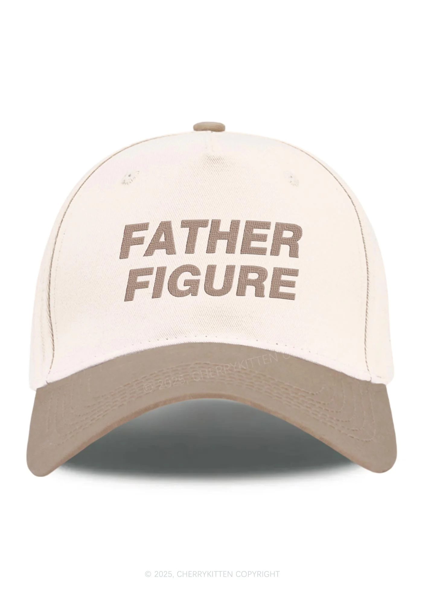 Embroidered Father Figure Y2K Color Block Baseball Cap Cherrykitten - Image 5
