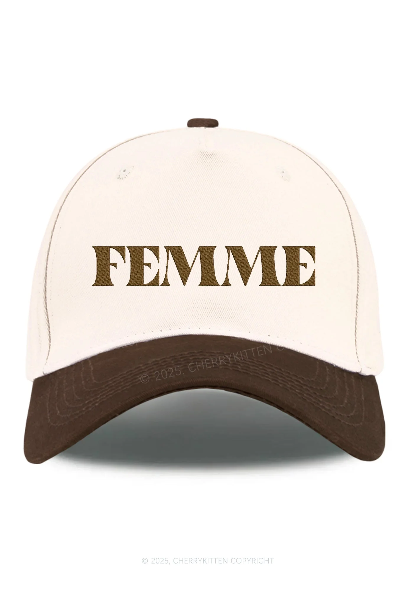 Embroidered Femme Pride Y2K Color Block Baseball Cap Cherrykitten - Image 12