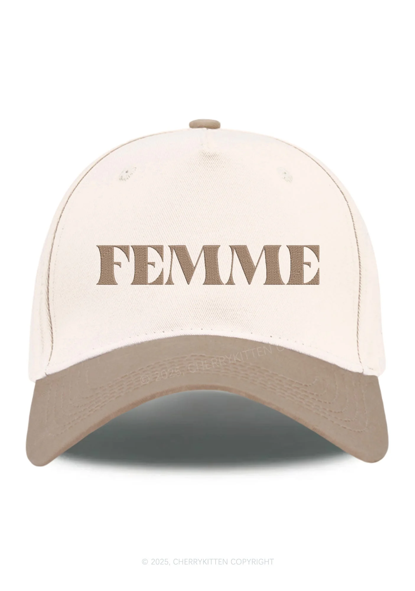 Embroidered Femme Pride Y2K Color Block Baseball Cap Cherrykitten - Image 13