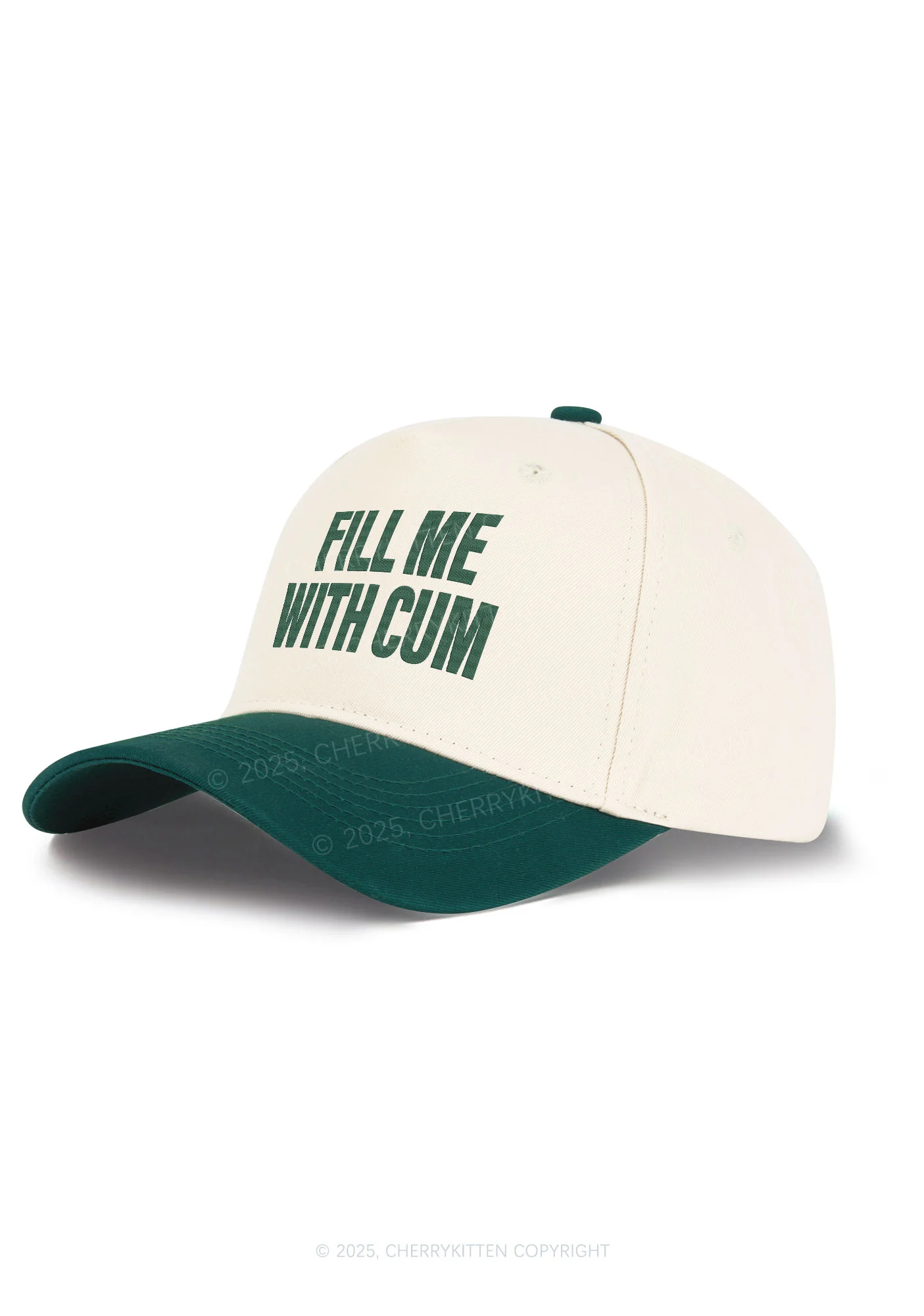 Embroidered Fill Me With Cxm Y2K Color Block Baseball Cap Cherrykitten - Image 2