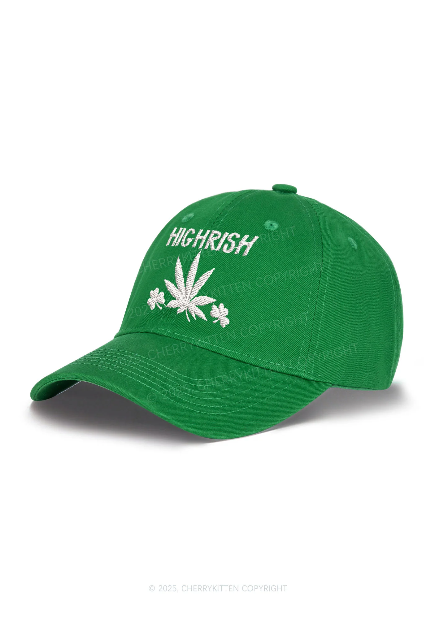 Embroidered Highrish St Patricks Y2K Baseball Cap Cherrykitten - Image 2
